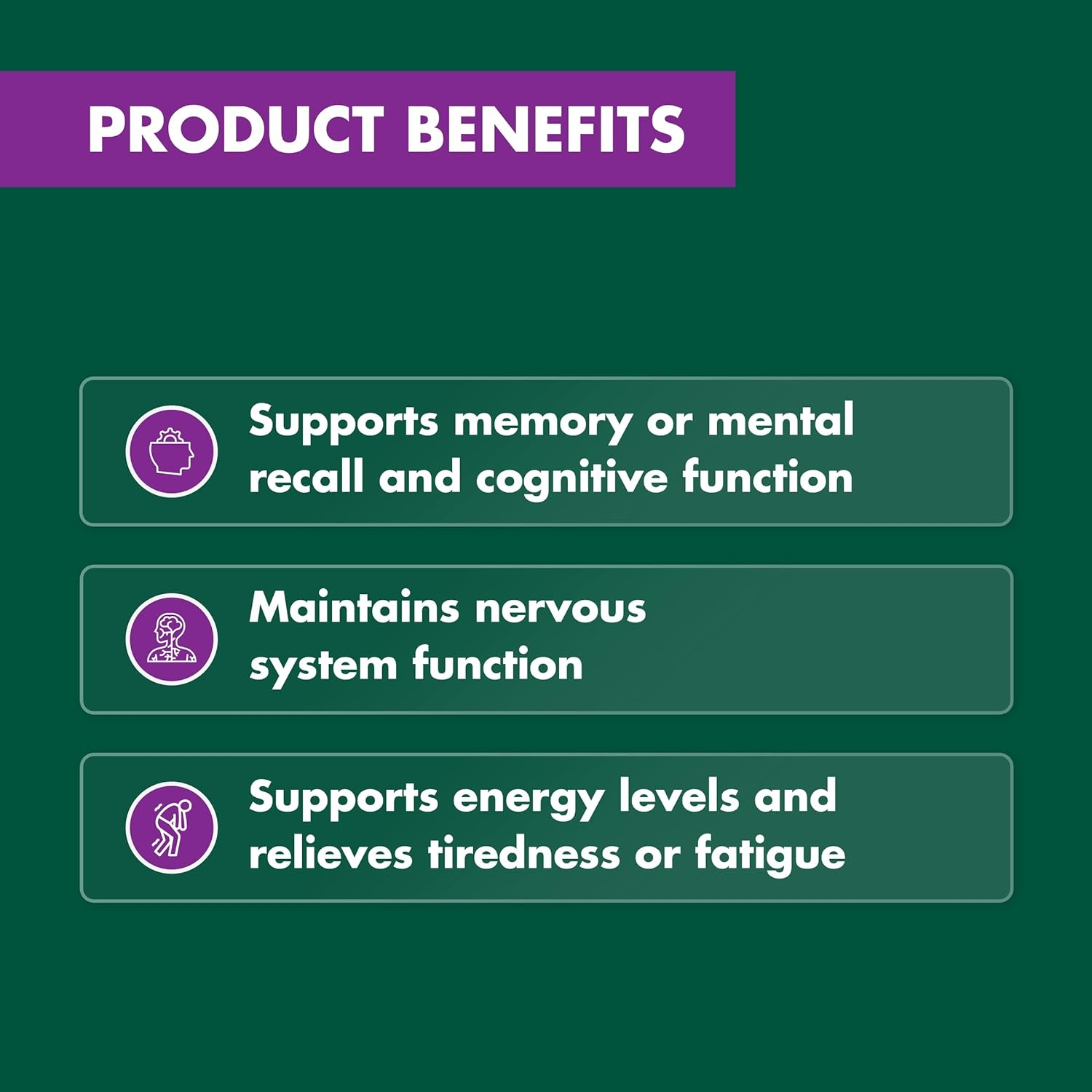 Nature'S Own Mind, Memory & Energy Tablets 50 - Supports Memory, & Aids Cognitive Function - Relieves Tiredness, Maintains Energy Levels & Nervous System Function - Contains American Ginseng image number 2