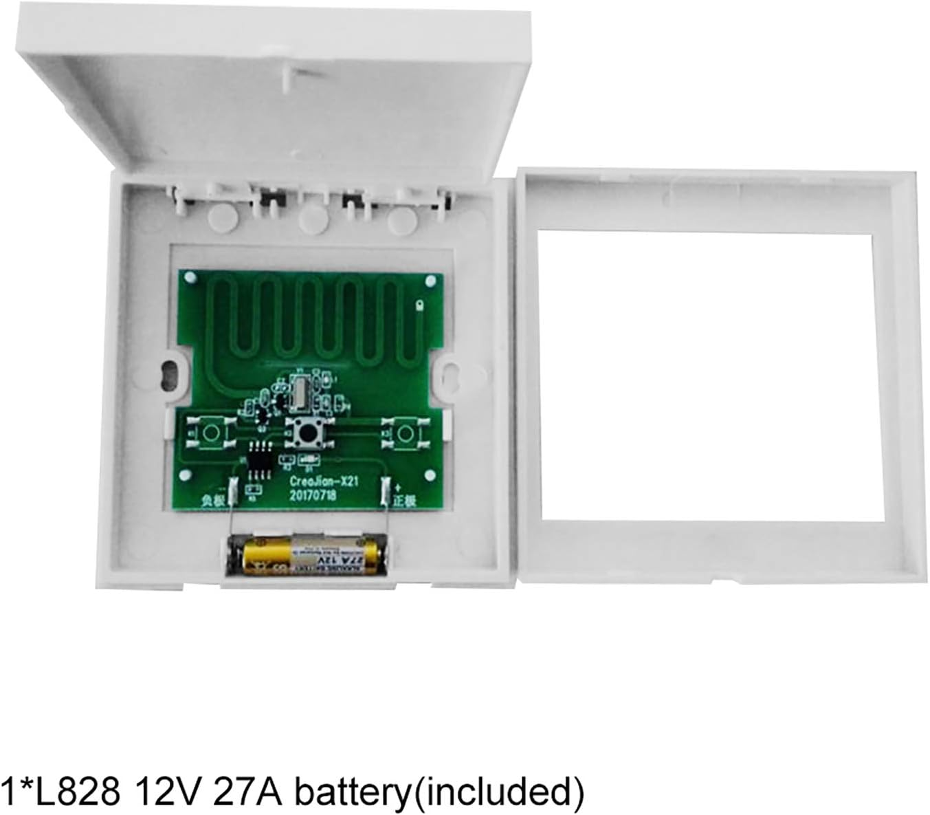 Push Button Wall Light Switch Remote Controller 1 Gang 86 Type On/Off Switch Panel 433Mhz Wireless RF Remote Control Transmitter with Stickers Free Position Flexible for Home Living Room Bedroom VCXN image number 5