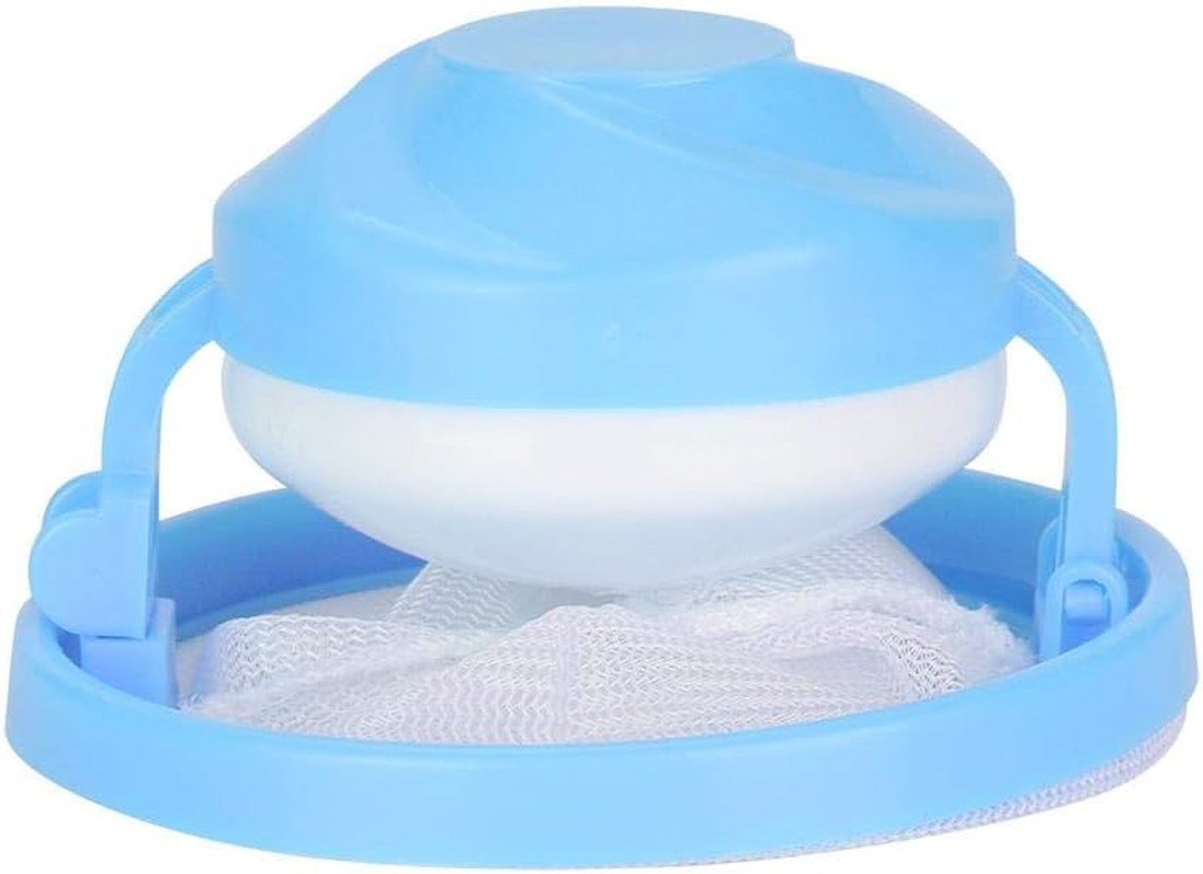 Floating Lint Mesh Bag Pet Hair Collector, Laundry Filter Bag for Washing Machine, 3.74 * 4.92 Inch(Blue) image number 1