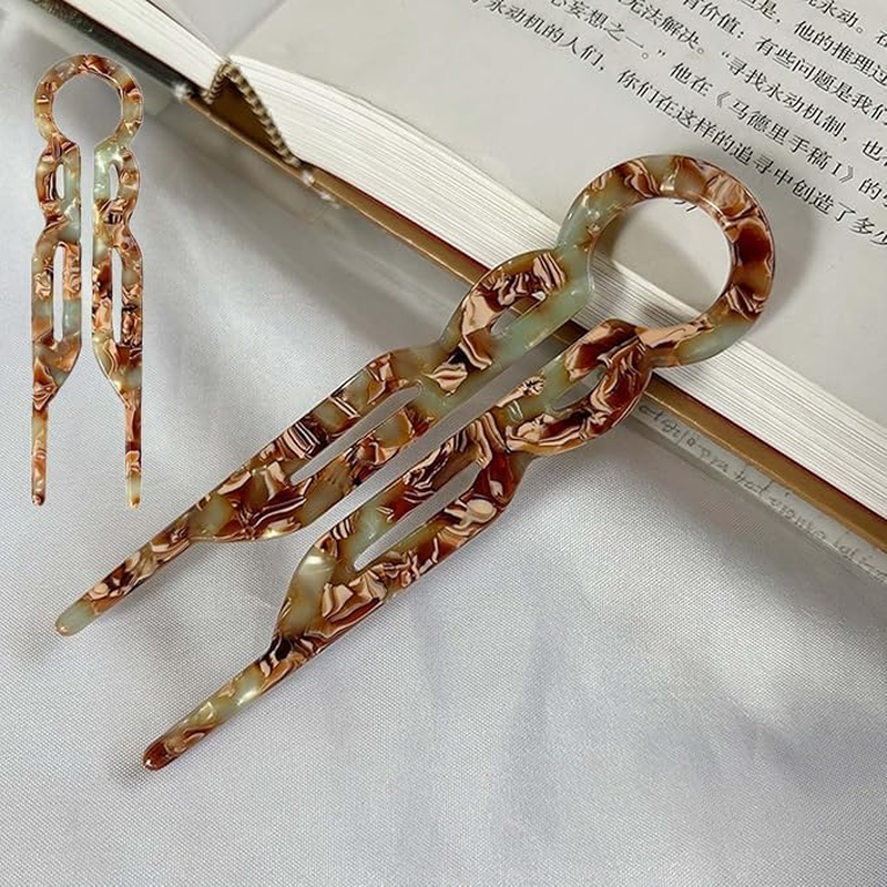 WEZCHUGHAOL U Shaped Hair Pins - Elegant Bobby Pins for Women, Strong Grip Hair Clips, Secure U-Shape Hairpins for Fine/Thick Hair, Versatile Hair Accessories for Wedding, Work, Daily Use (12-Pack) image number 6