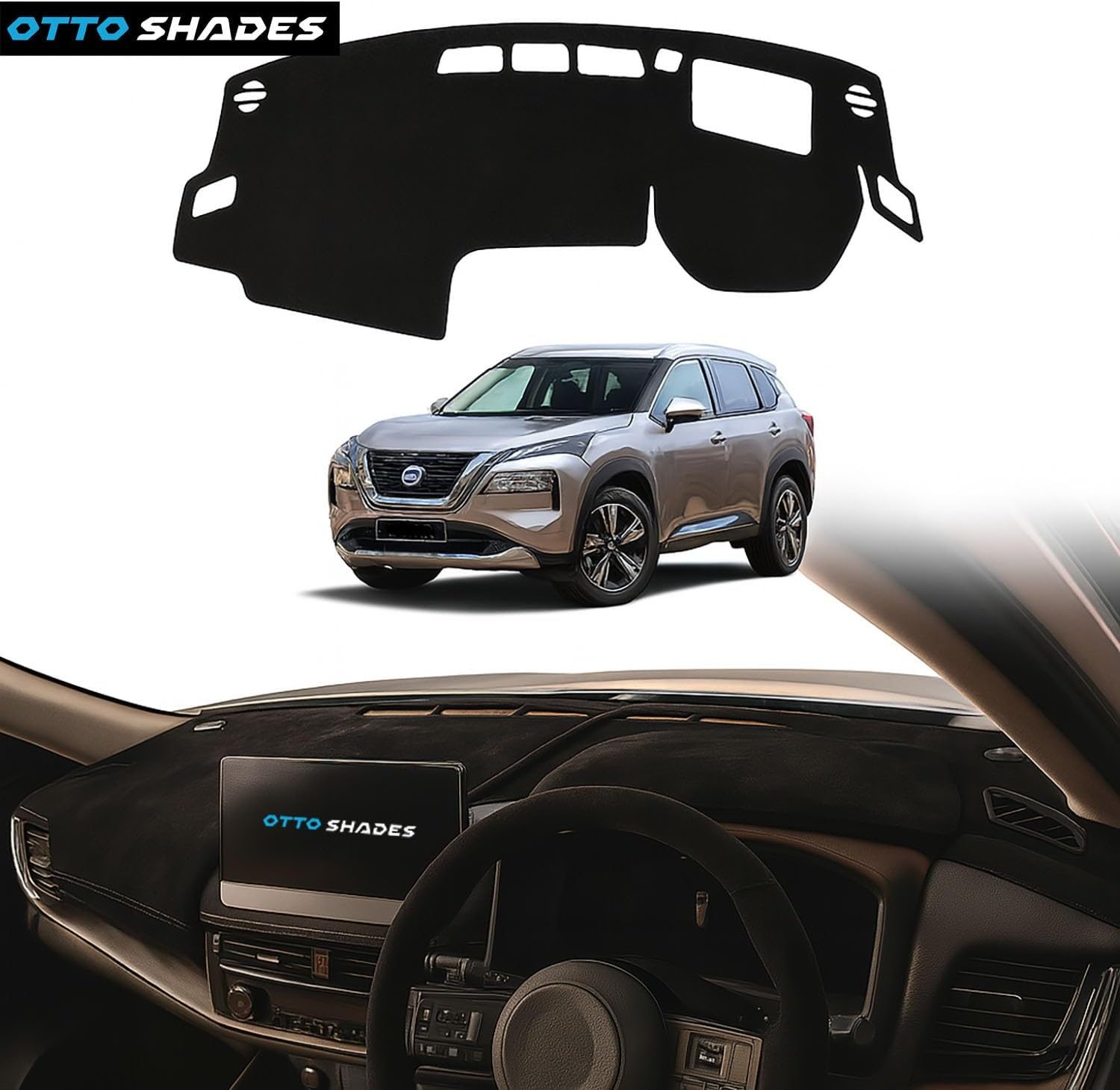 OTTO SHADES Dash Mat for Nissan X-Trail T33 2022-2025 Luxury Suede Non-Slip Dashboard Cover Pad Xtrail Interior Accessories image number 1