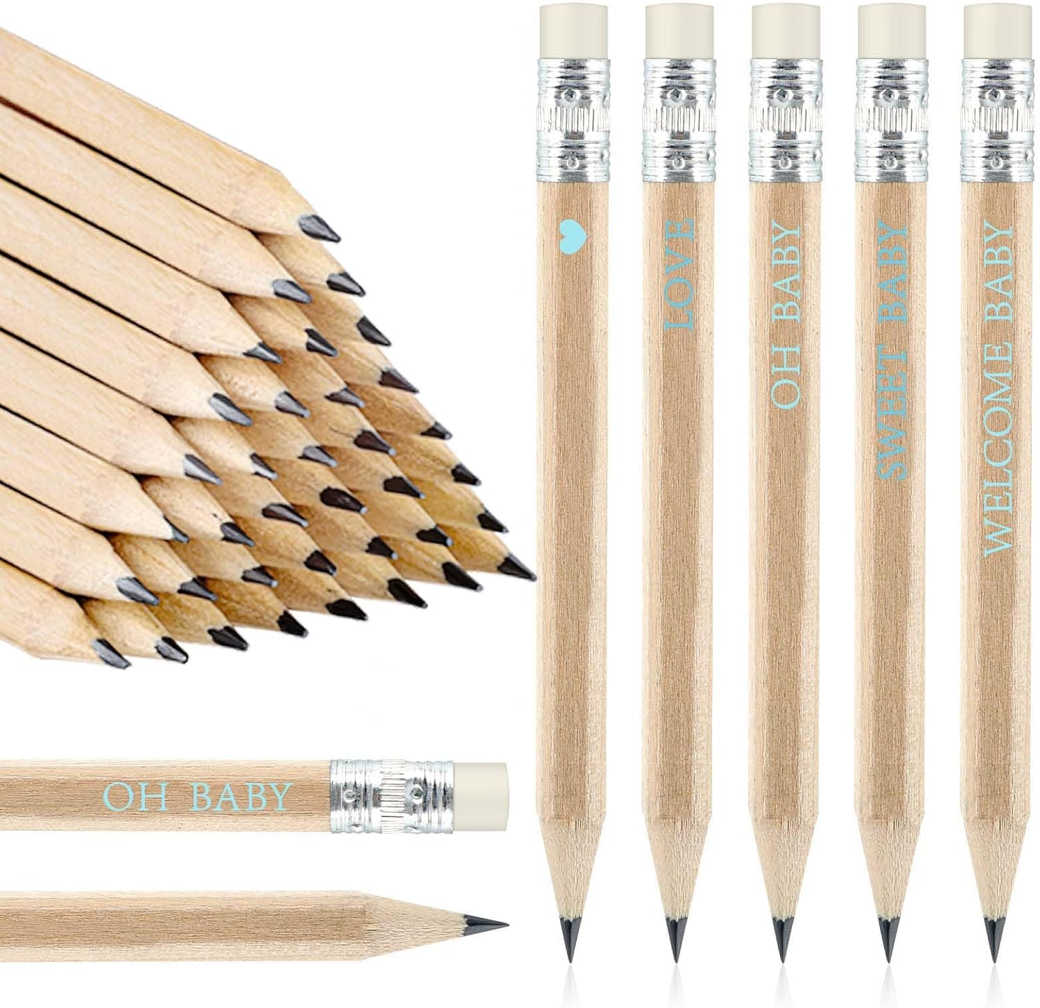 Baby Shower Pencils (Blue, 100) image number 4