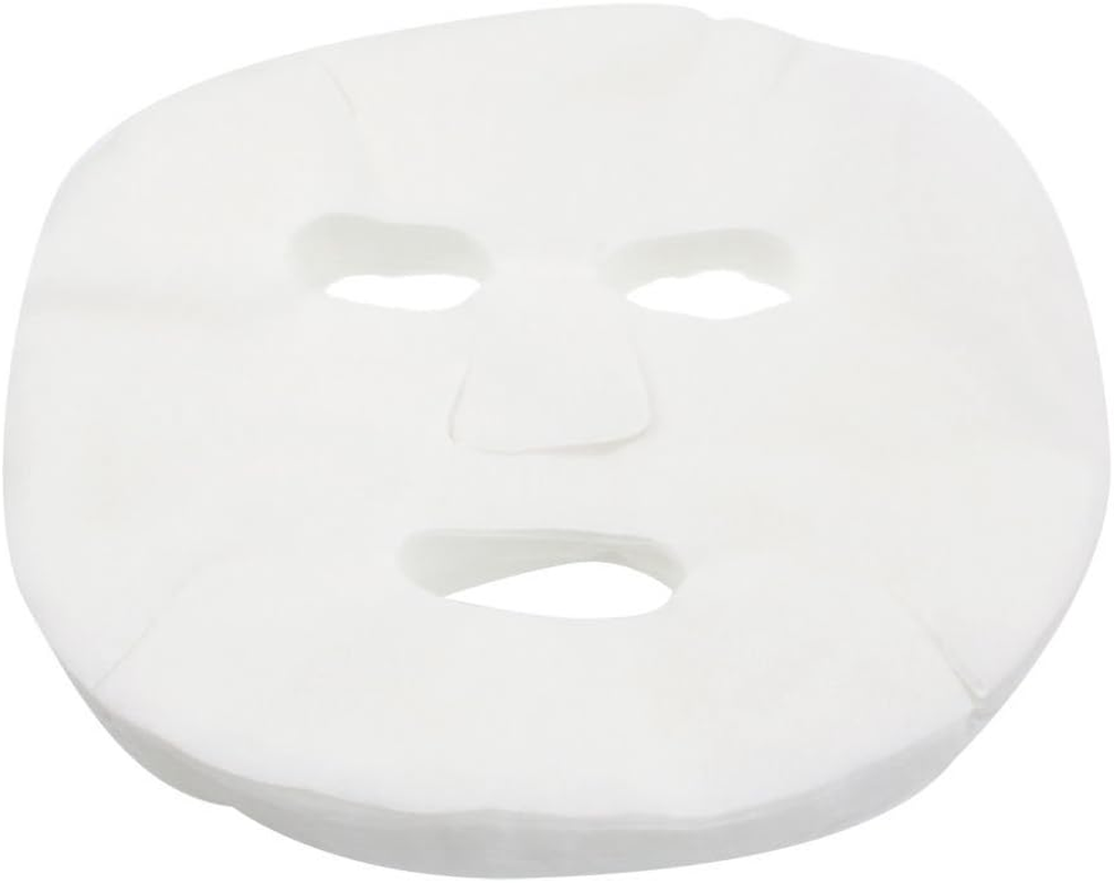 GBSTORE 100 Pcs DIY White Colour Natural Spa Skin Care Skin Fibre Paper Pre-Cut Facial Paper Sheet Facial Mask