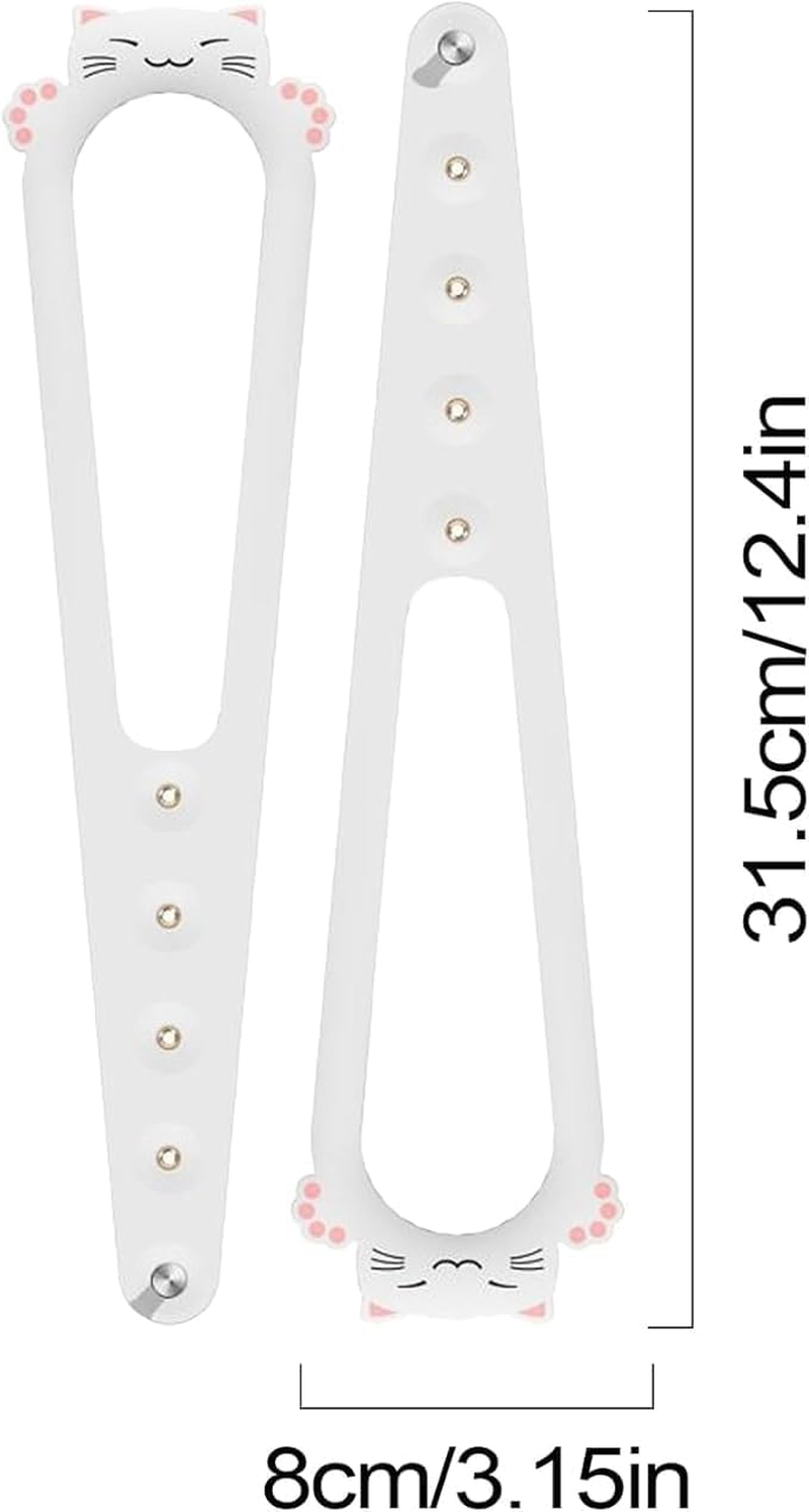 1 PCS Adjustable Cat Door Latch to Keep Dogs Out | Pet-Safe Door Opener for Cats | Safety Gate Locks for Living Room & Bedroom (White) image number 2