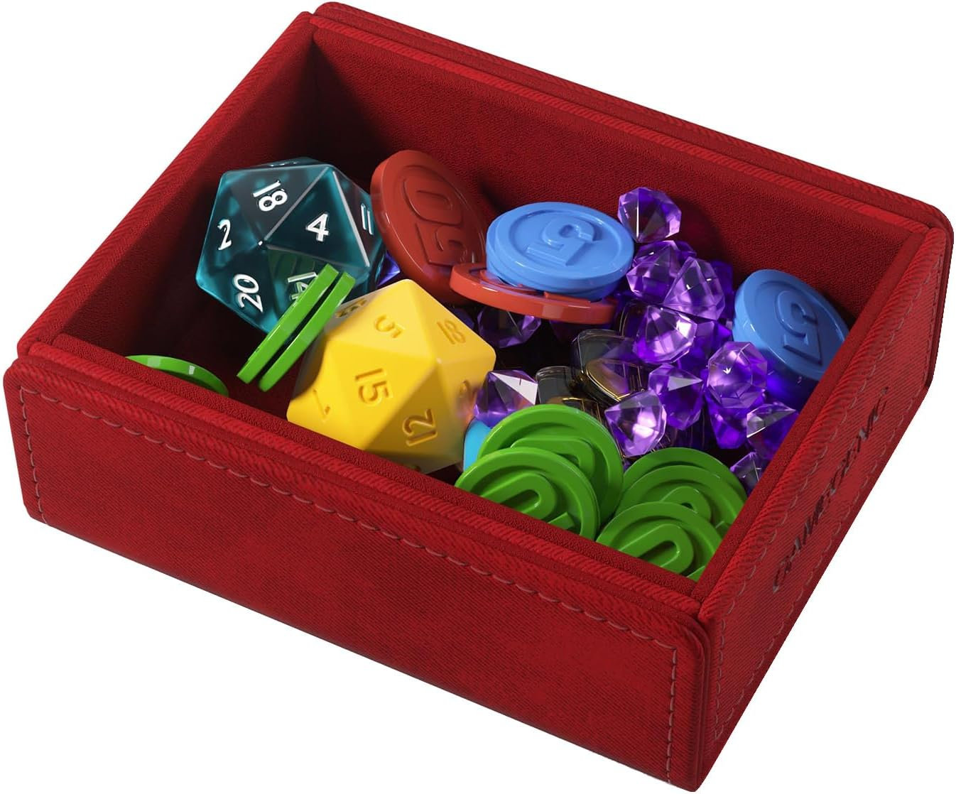 Gamegenic Index Token Keep Box, Red - Blue/Orange image number 4