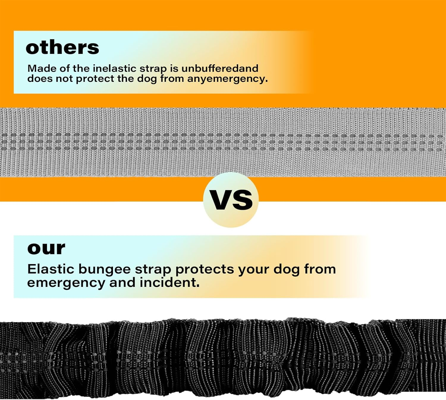 Vehicle Harnesses, 2 In1 Dog Belts for Cars, 2 Pack Pet Harnesses Headrest Restraint Clip Adjustable Dog Car Harness Belt with Anti-Shock Elastic Bungee Buffer for All Vehicles (Black) image number 1