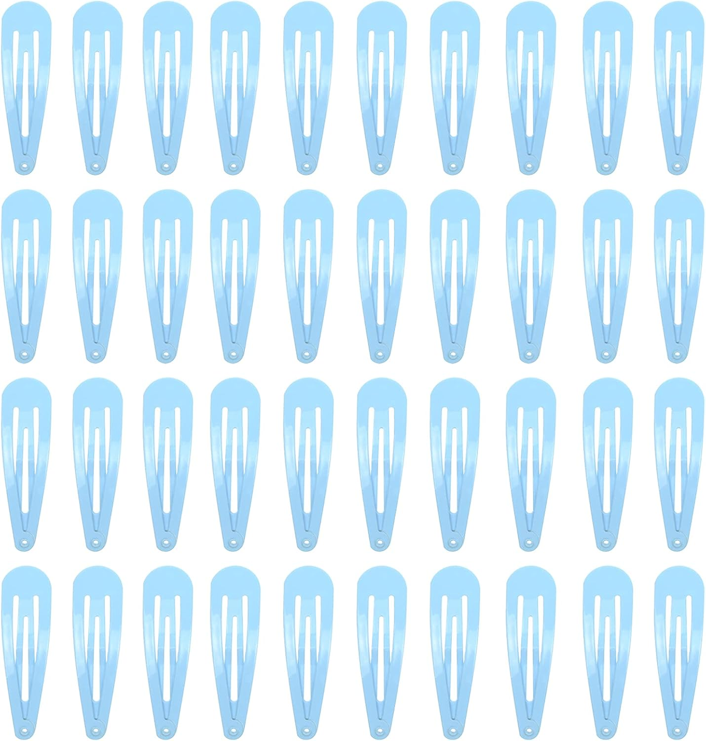 40 Counts Colorful Metal Snap Hair Clips 2 Inch Barrettes for Women Accessories (Brown)