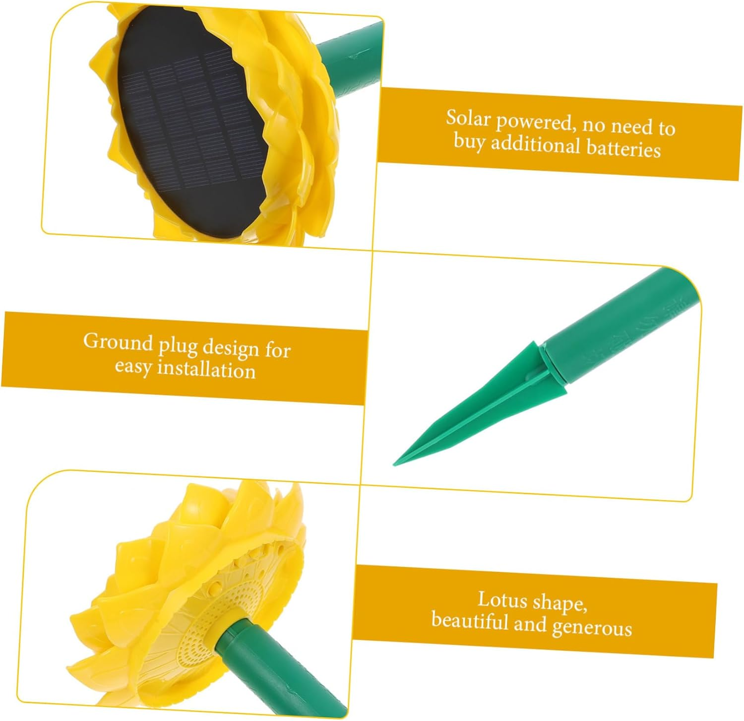 LIFKICH Solar Powered Lotus Speaker Outdoor Portable Speaker Buddha Songs for Garden Patio image number 2