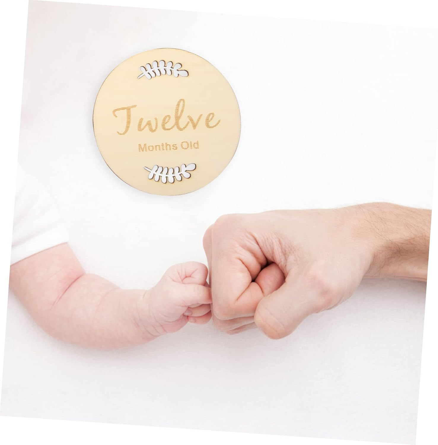 Newborn Boy Milestone Cards Birth Anniversary Sign Monthly Milestone Wood Discs image number 6