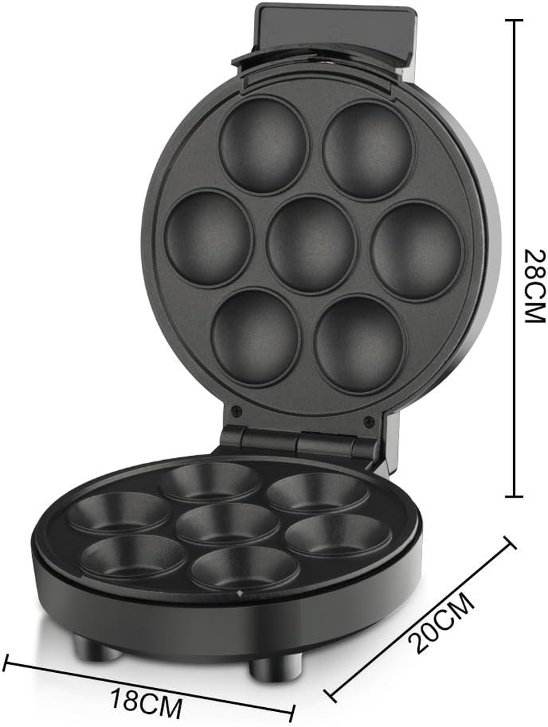 Electric Mini Pancake Maker Machine, 7-Cavity Non-Stick Electric Griddle, for Home Kitchen image number 3