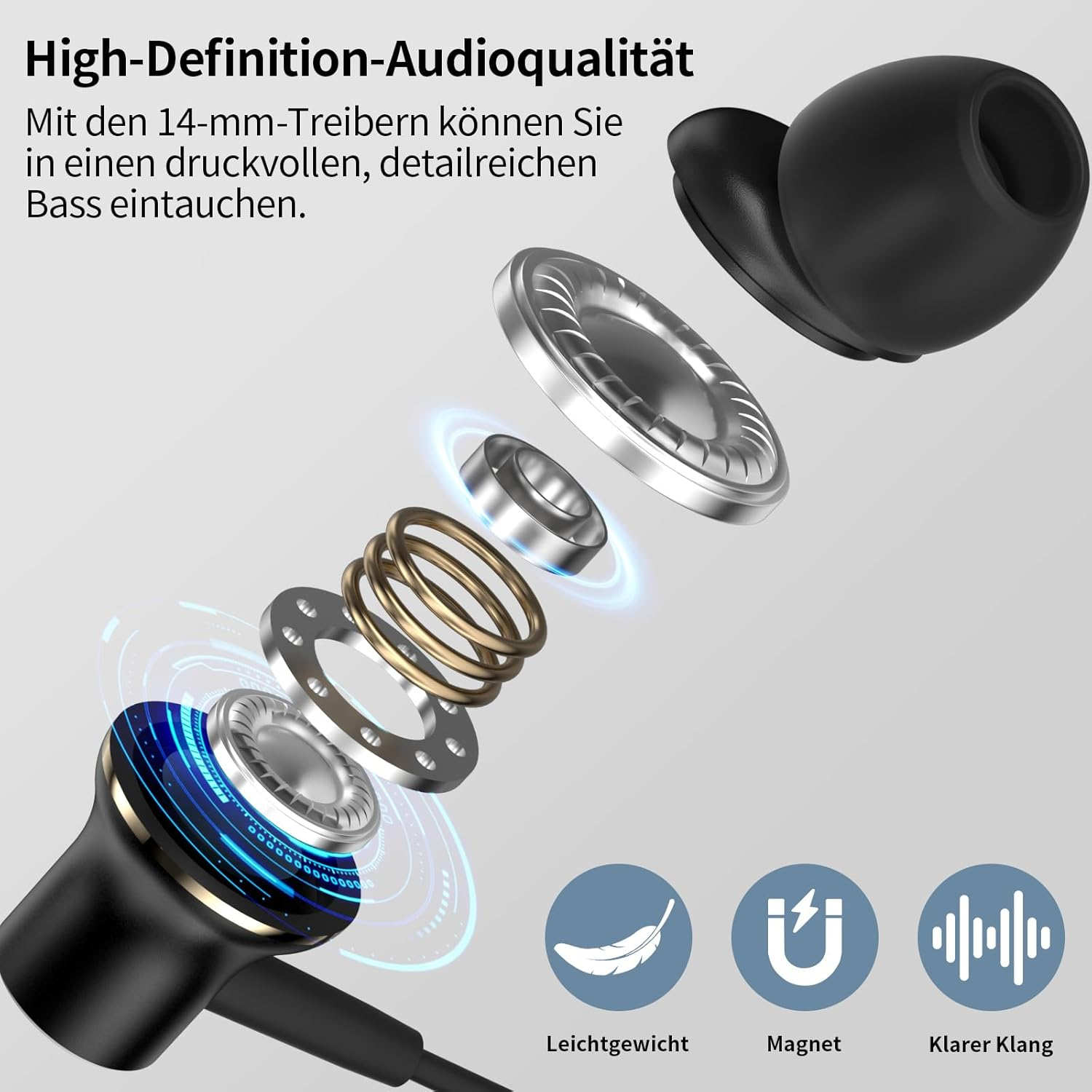 USB C Wired Headphones for Samsung Galaxy S25 S24 Ultra S23 S22 A56 A16 A17, In-Ear Headphones with Microphone and Volume Control Tye C Earphones for Iphone 17 Pro Max 16 15 plus for Oneplus Black image number 2