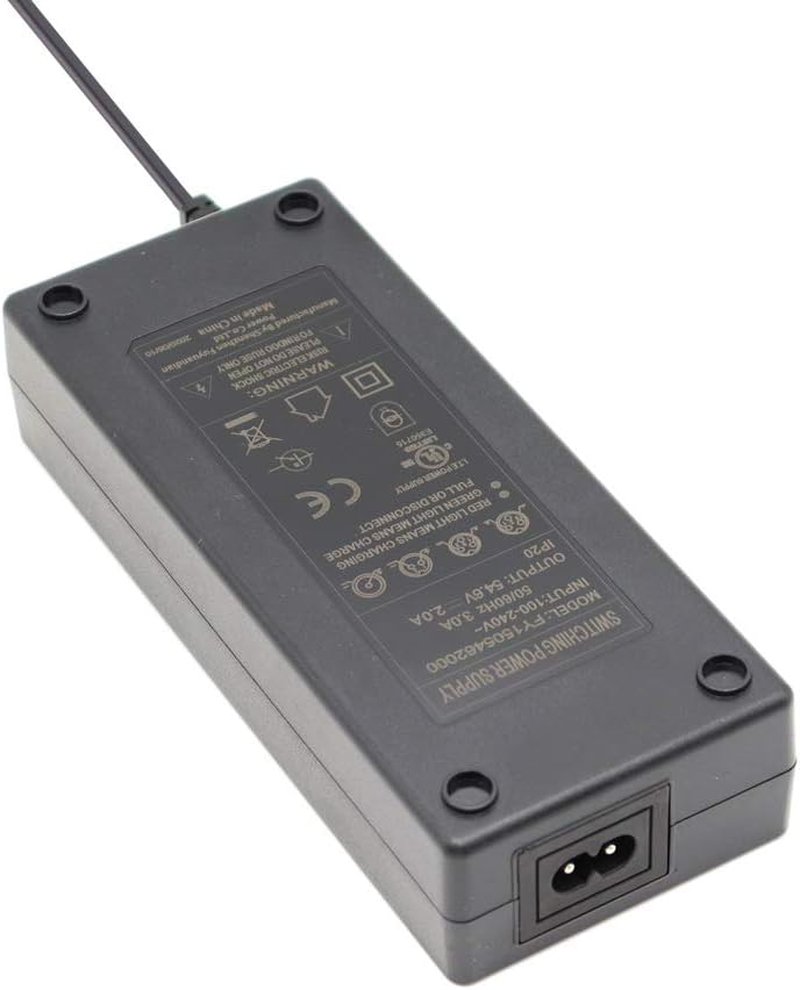 Abakoo Charger Power Supply Power Adapter Charging Cable 100-240 V AC to DC 54.6 V 2A for 48 V Batteries Charger for Li-Ion Battery image number 2