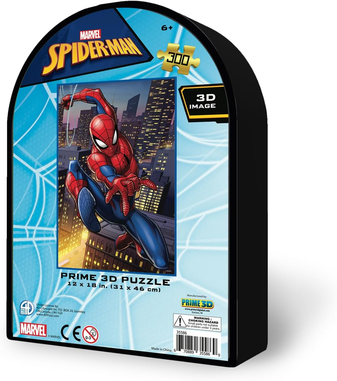 Prime 3D 35586 Marvel Spiderman Lens Puzzle in 3D Box image number 3