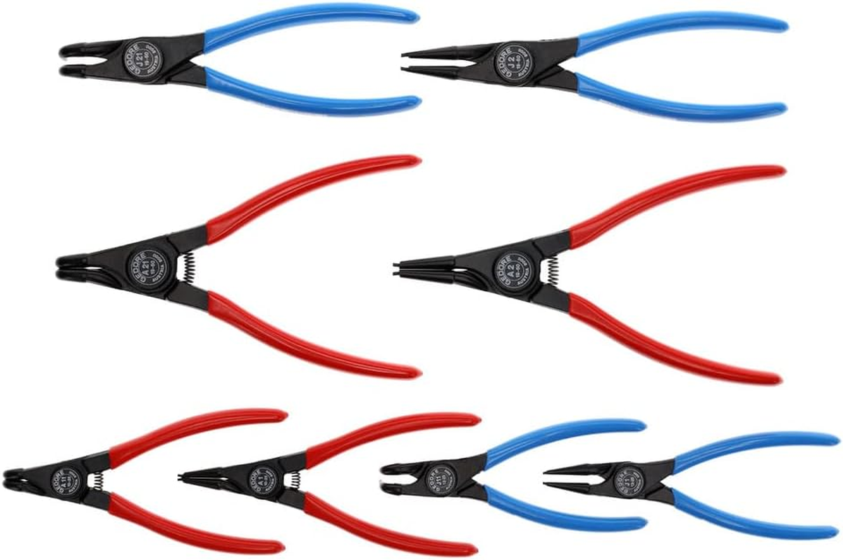 Gedore Straight and 90 Degree Angled Tips Circlip Pliers 8-Pieces Set image number 2