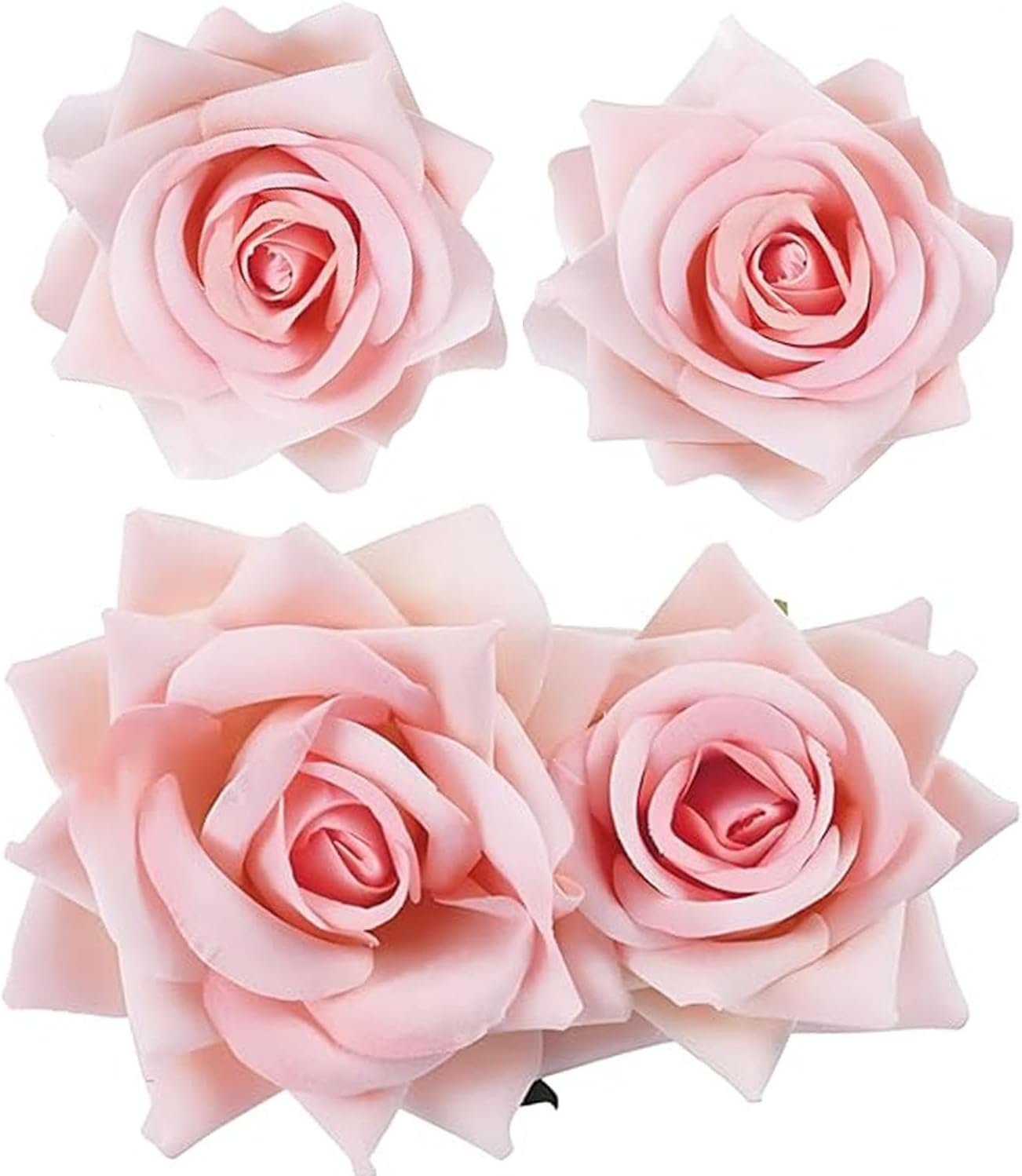 4 Pcs Rose Hair Clip - Flower Hairpin Brooch-Fabric Floral Clips - Hair Flowers Pin (Purple)