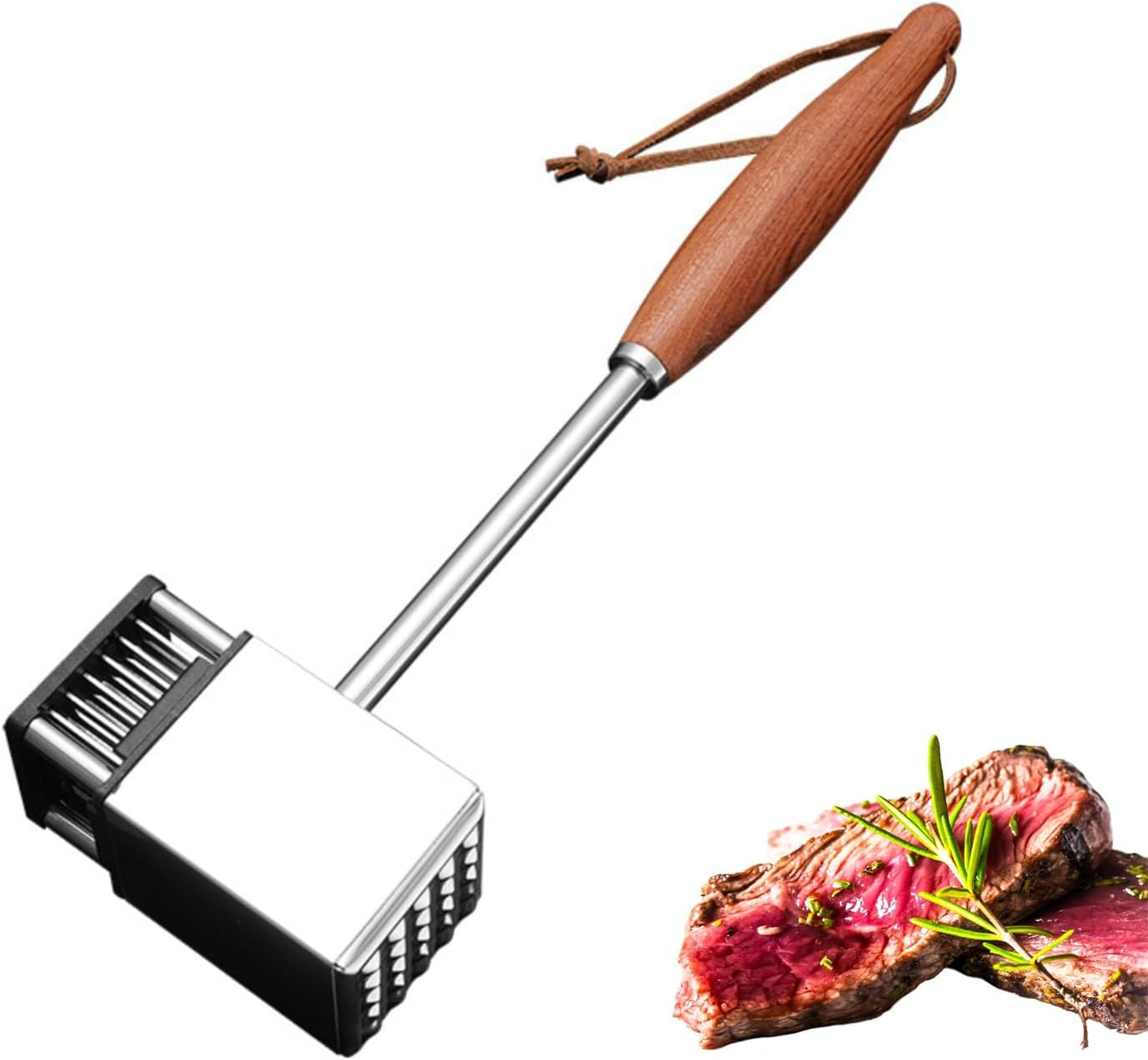 RAXCO Meat Tenderiser,Sus304 Stainless Steel Meat Tenderizer Steak Hammer,Kitchen Accessories Manual Meat Mallet image number 5