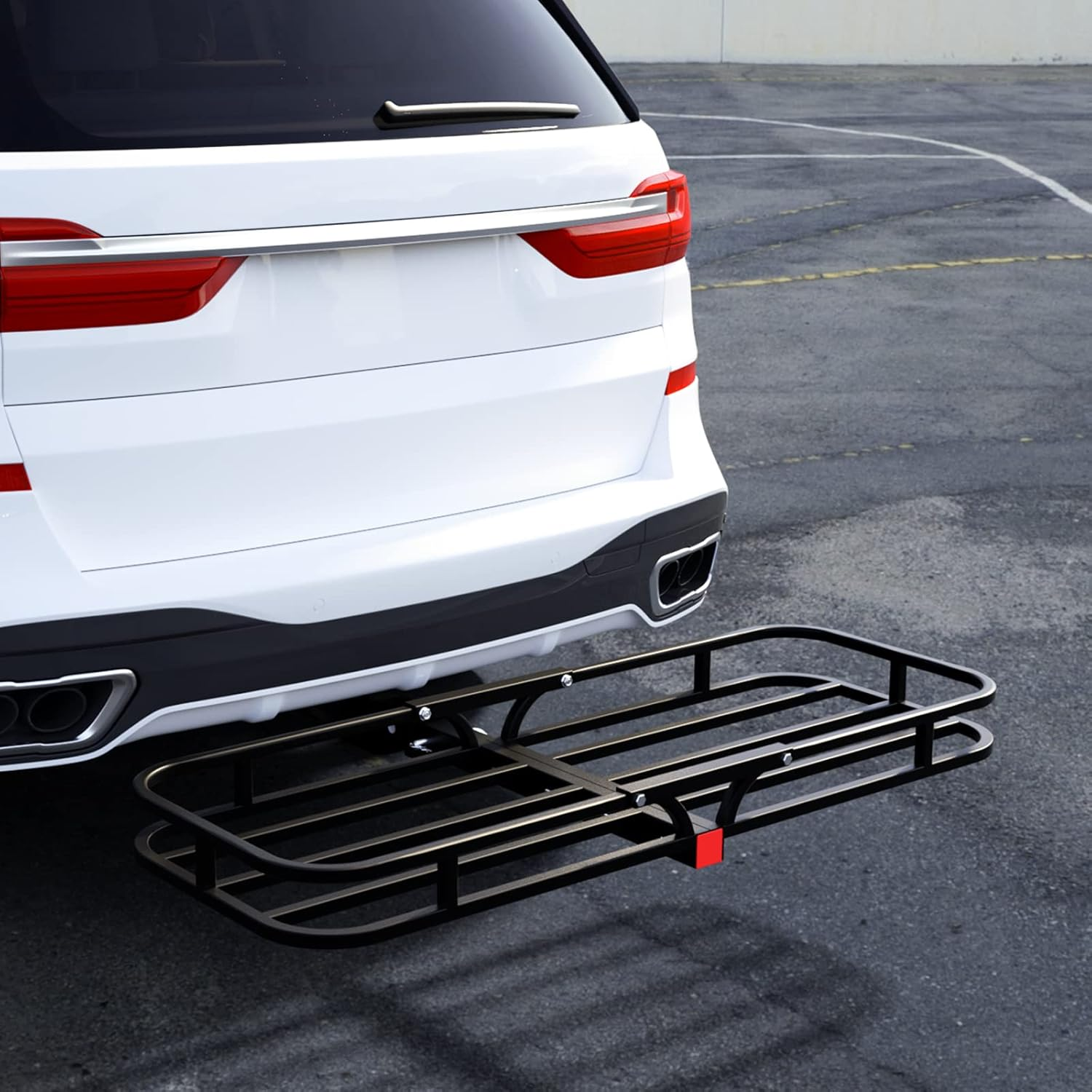 Hitch Cargo Carrier, 135 X 65 X 10.5 Cm, 200Kg Capacity, 2 Inch （5Cm） Shank，Black Steels image number 2