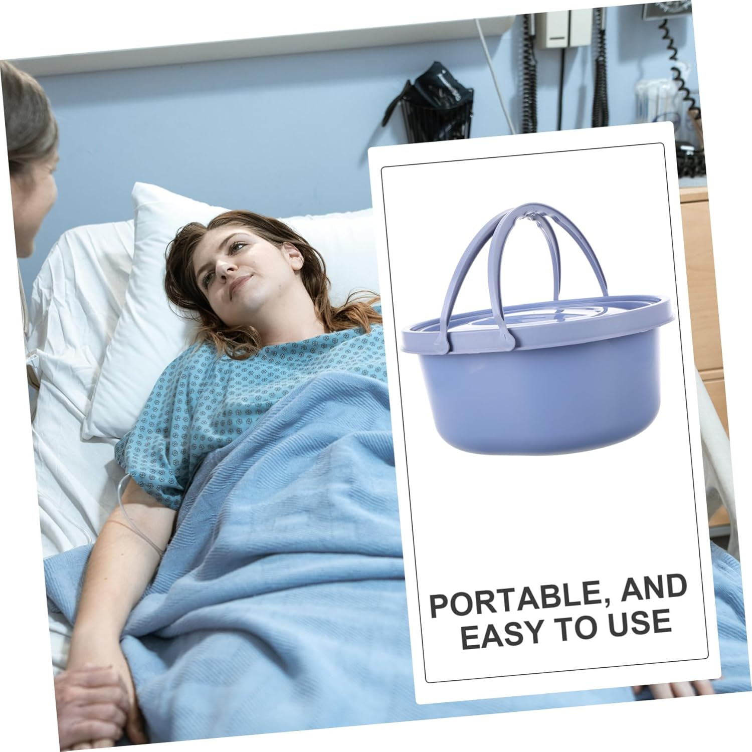 BESPORTBLE Portable Camping Toilet Lid Outdoor Travel Potty Seat Car Toilet Bucket for Emergency Use Household Spittoon