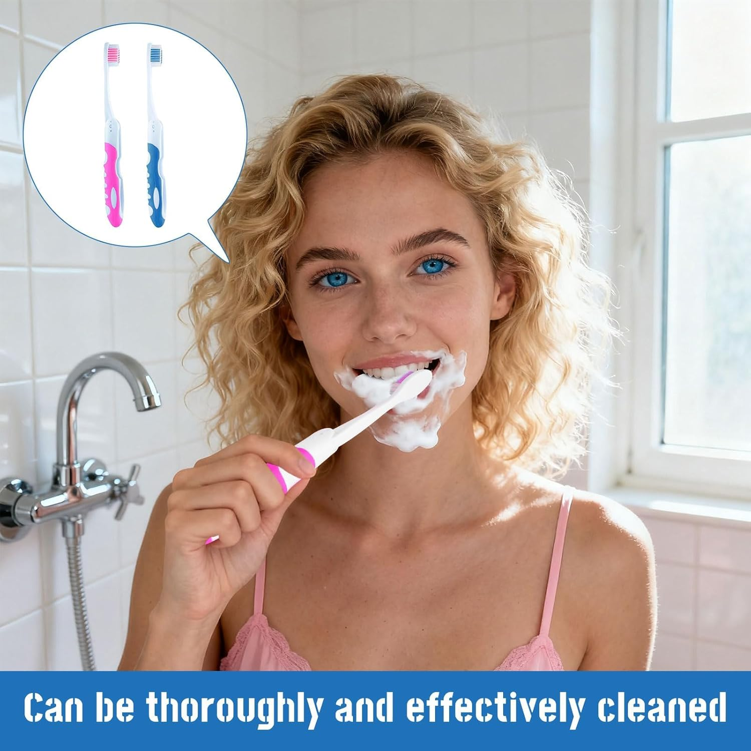 Travel Toothbrush Kit, 4Pcs Mini Toothbrush, Tooth Brush, Folding Travel Bulk Toothbrush, Medium Strength Bristles, Portable Products, Suitable for Working, Camping, Hiking, Traveling image number 2