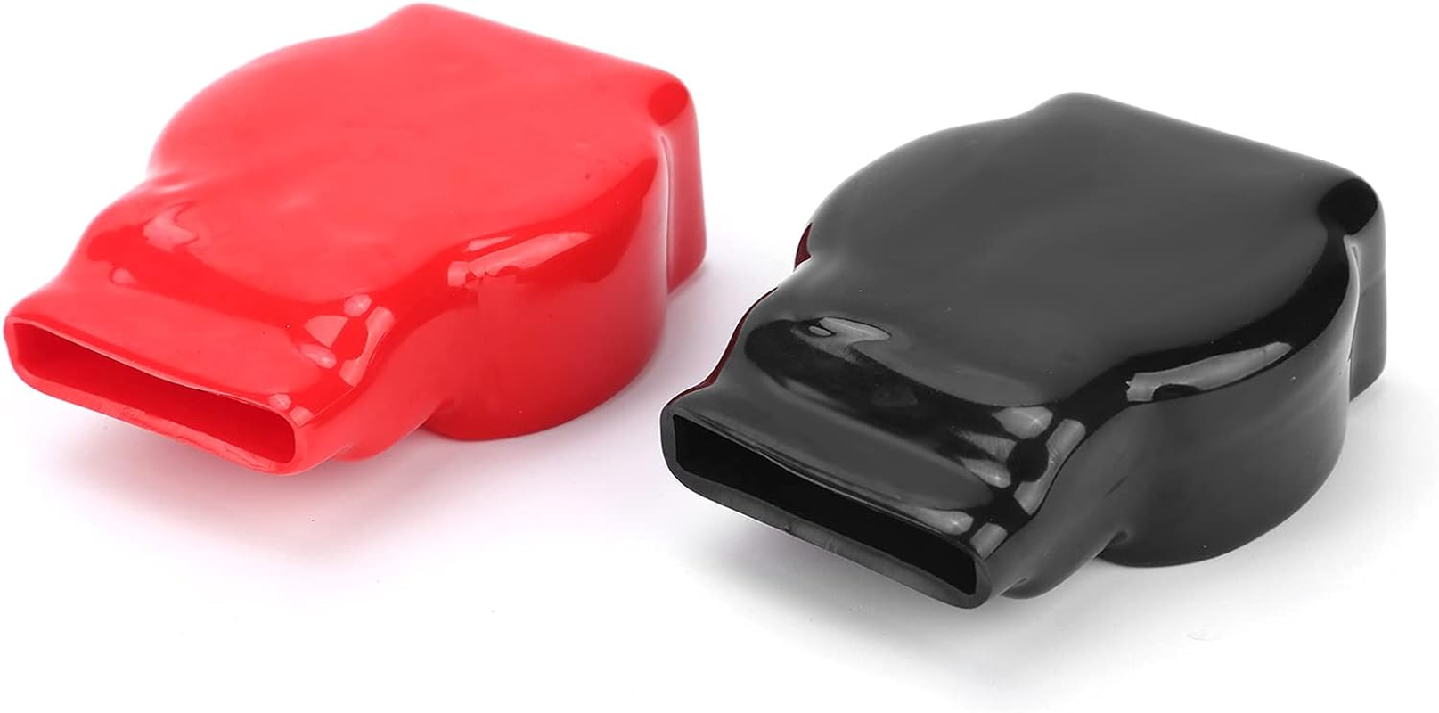 Battery Terminal Cover, Dustproof and Factory Grade Wire Connector Cap with PVC Material for Battery Positive Terminals, Red Black Top Post Style Flexible Battery Terminal Cover image number 1