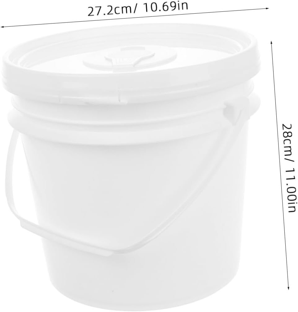 Wipes Dispenser Bucket 10L Plastic Wet Tissue Container Secure Lid and Handle Refillable Flushable Wipe Holder for Bathroom and Car Travel