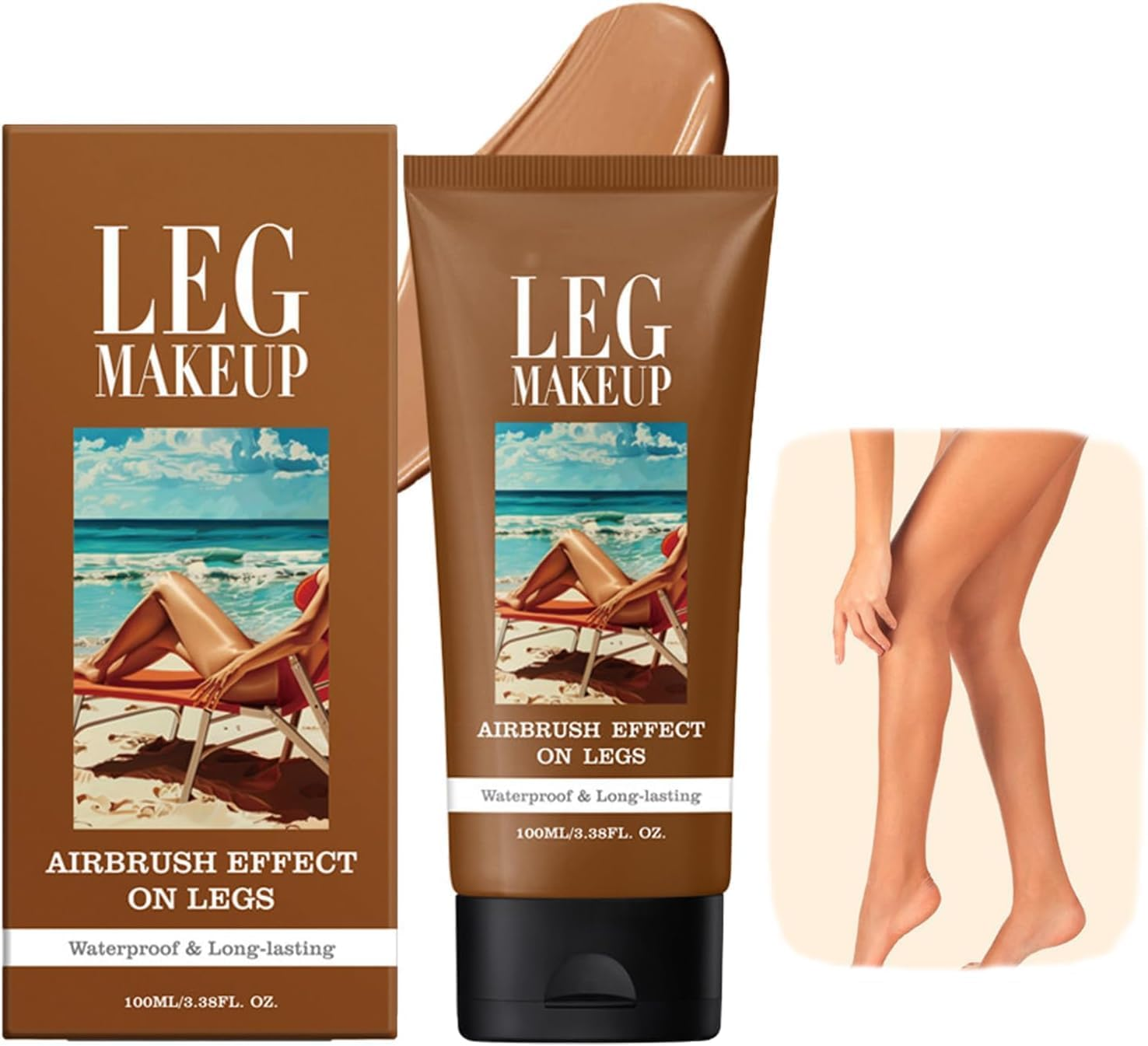 Miracle De Paris Leg Makeup,Miracle De Paris Body Coverage Perfector,Waterproof Sweat Proof Body Makeup,Leg M Akeup Waterproof No Transfer,All over Complexion Perfector for Legs (#3) image number 5