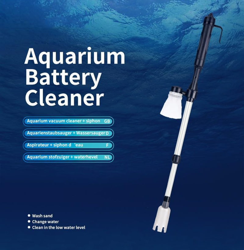 Fdsmall Fish Tank Cleaner Aquarium Gravel Cleaner Electric Fish Tank Cleaning Tools Adjustable Water Flow Aquarium Cleaner Kit Fish Tank Accessories Gravel Vacuum for Wash Sand image number 6