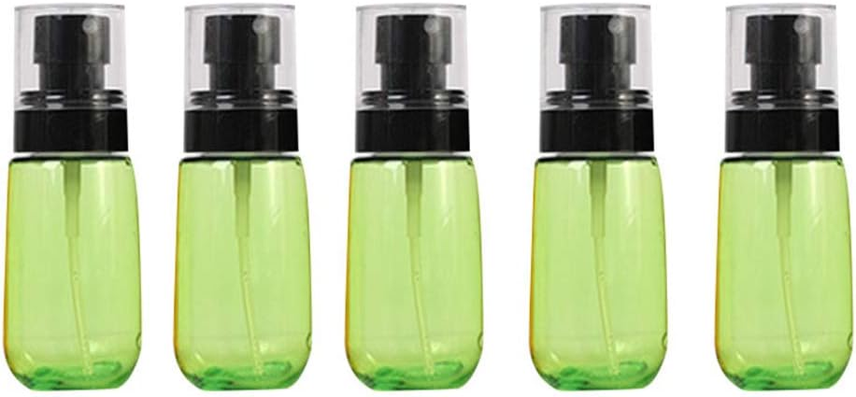 Lihaer Spray Bottles Small Portable Water Spray Bottles Plastic Empty Bottle Essential Oils Sprayer Clear Containers - 5 Pcs for Home, Garden, Cleaning, Travel Transparent 60Ml