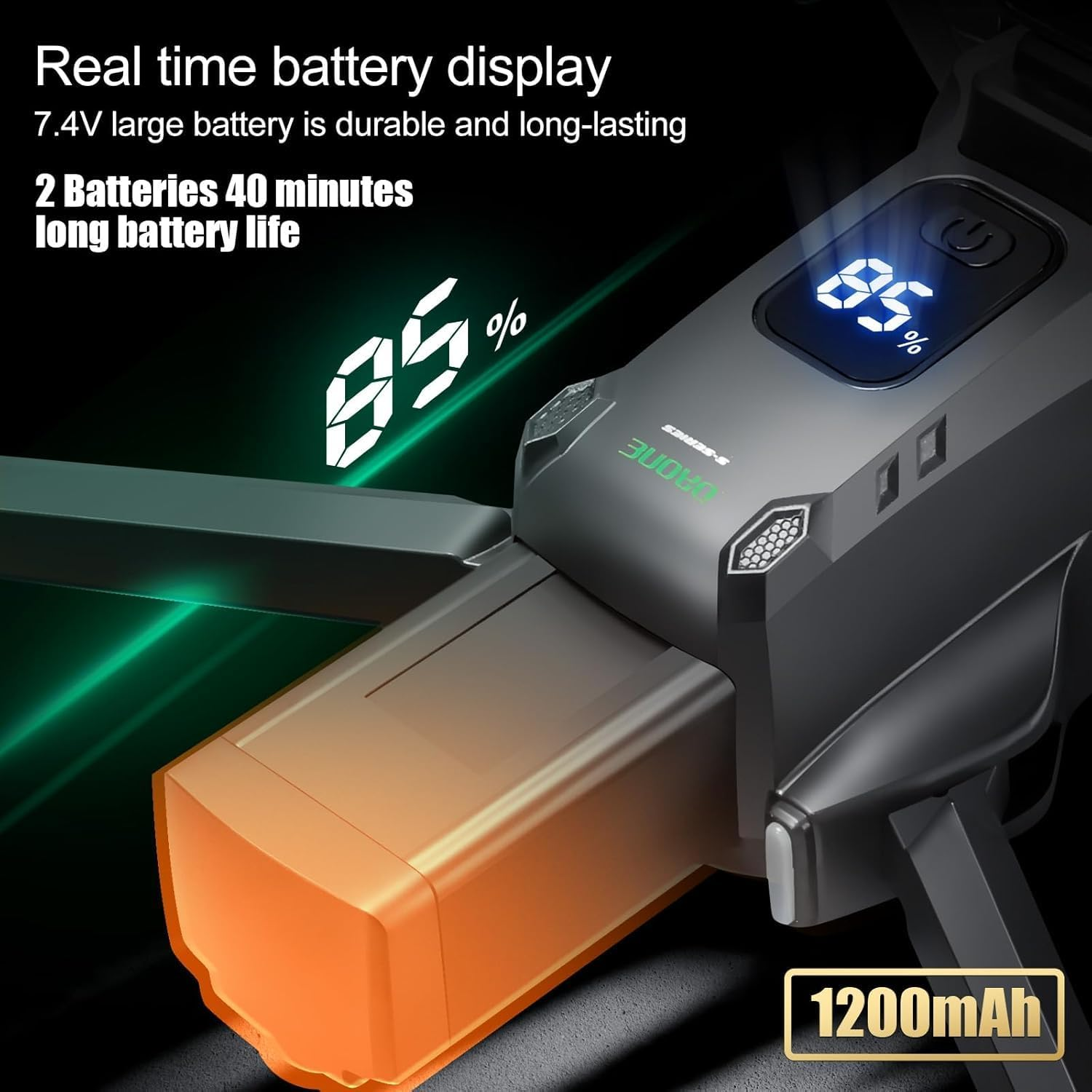 GPS Drone with 4K Camera for Adults, 40 Mins Flight Time, Quadcopter with Brushless Motors, Foldable FPV Drone with Smart Obstacle Avoidance, Auto Return Home, Follow Me, 120&deg; ESC Camera, under 260 G image number 6