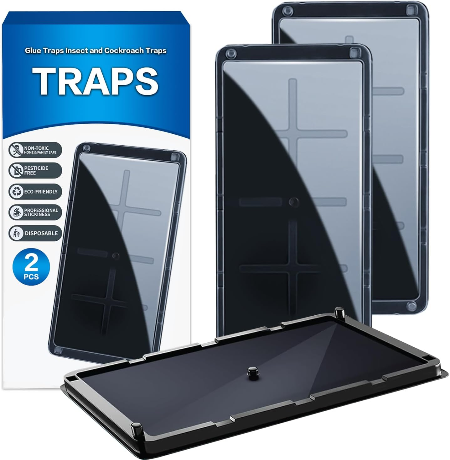 Sticky Traps,Adhesive Board,Suitable for Various Traps,Super Strong Adhesive Pad,Efficient Foldable Adhesive Trap Board,Indoor,Outdoor Garage Kitchen Garden Traps (4Pack) image number 5