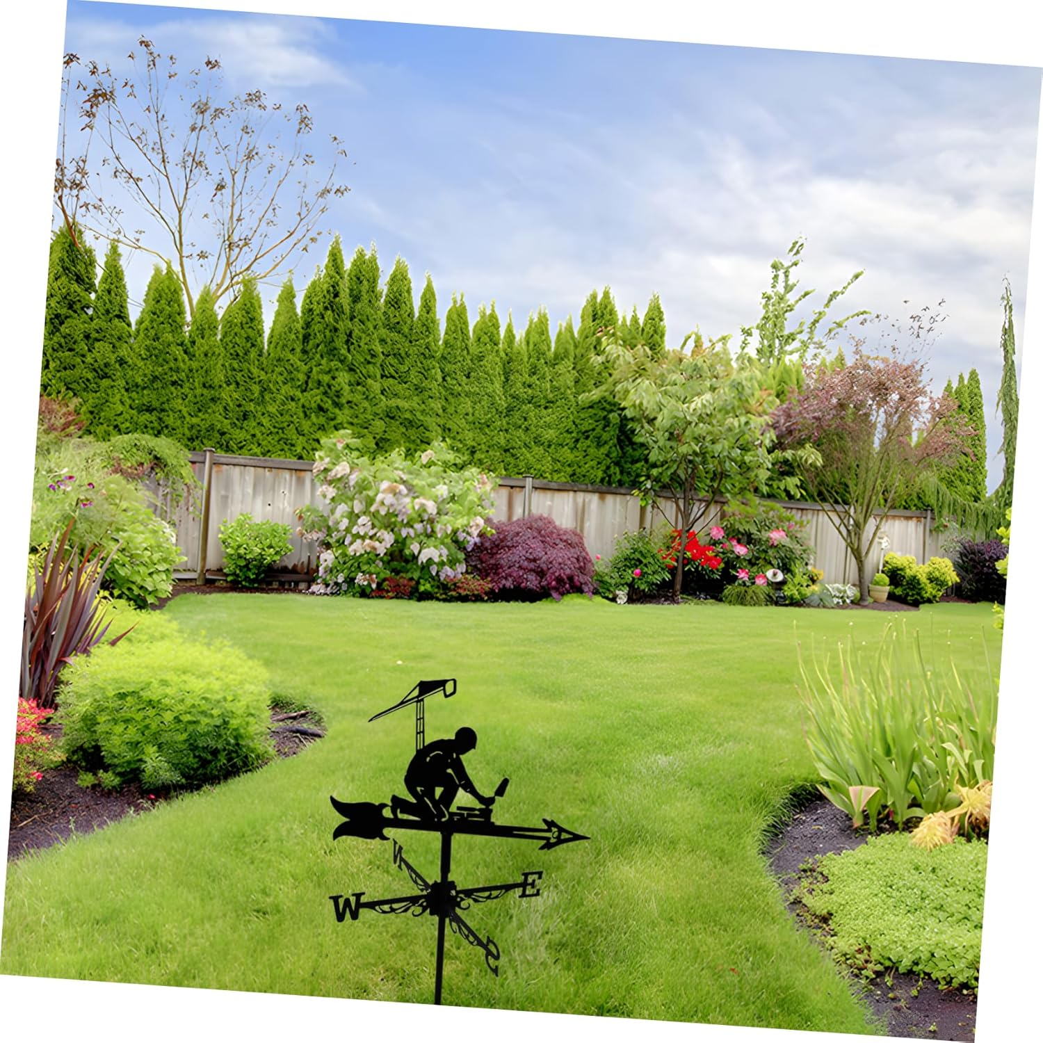 KONTONTY Wind Vane Large Wind Sock Wind Spinner Wind Indicator Wind Direction Measuring Instrument Roof Wind Direction Indicator for Garden Courtyard Roof Decoration Rooftop Vane