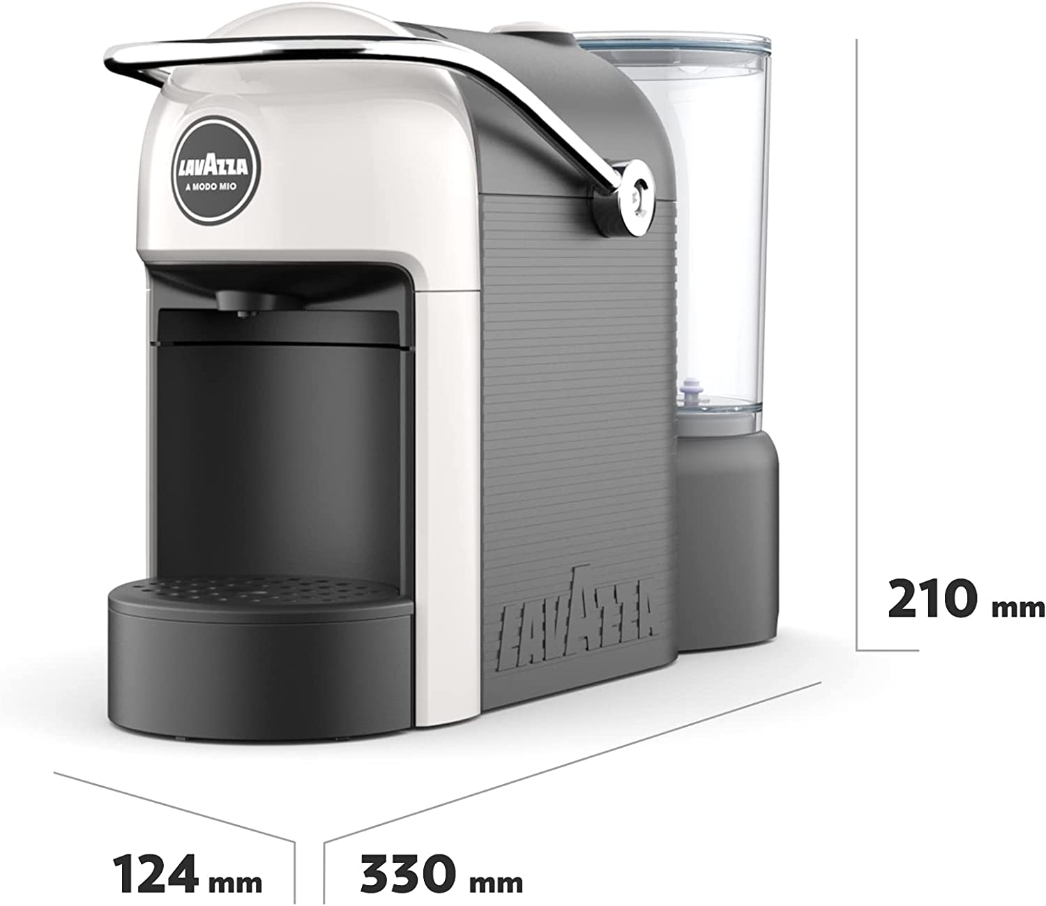 Lavazza, a Modo Mio Jolie, Coffee Capsule Machine, Compatible with a Modo Mio Coffee Pods, Quiet, with Removable Cup Rest, Automatic Shut-Off, Washable Components, 1250 W, 220&ndash;240 V, 50&ndash;60 Hz, White image number 3