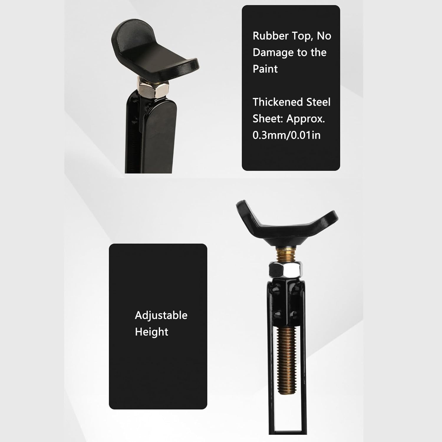 Gernie Motorcycle Wheel Lift Stand, 400Kg Capacity, Adjustable Height 11.1-15.5In, Steel, Universal image number 3