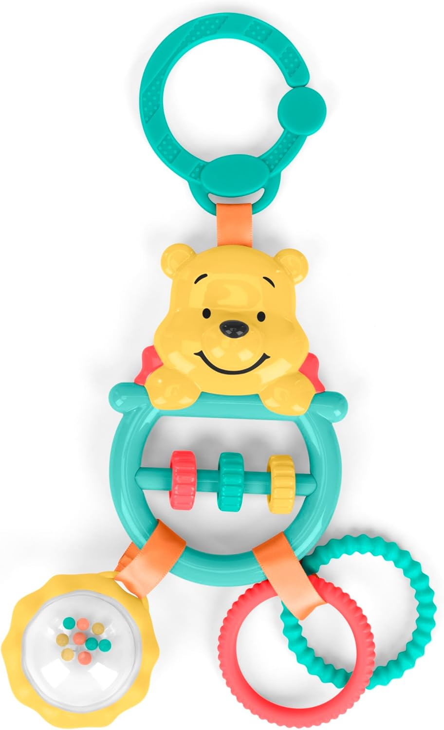 Disney Baby Winnie the Pooh Busy Bear Activity Toy by Bright Starts, Unisex Stroller Toy, Newborns & Up - Multicolored image number 3