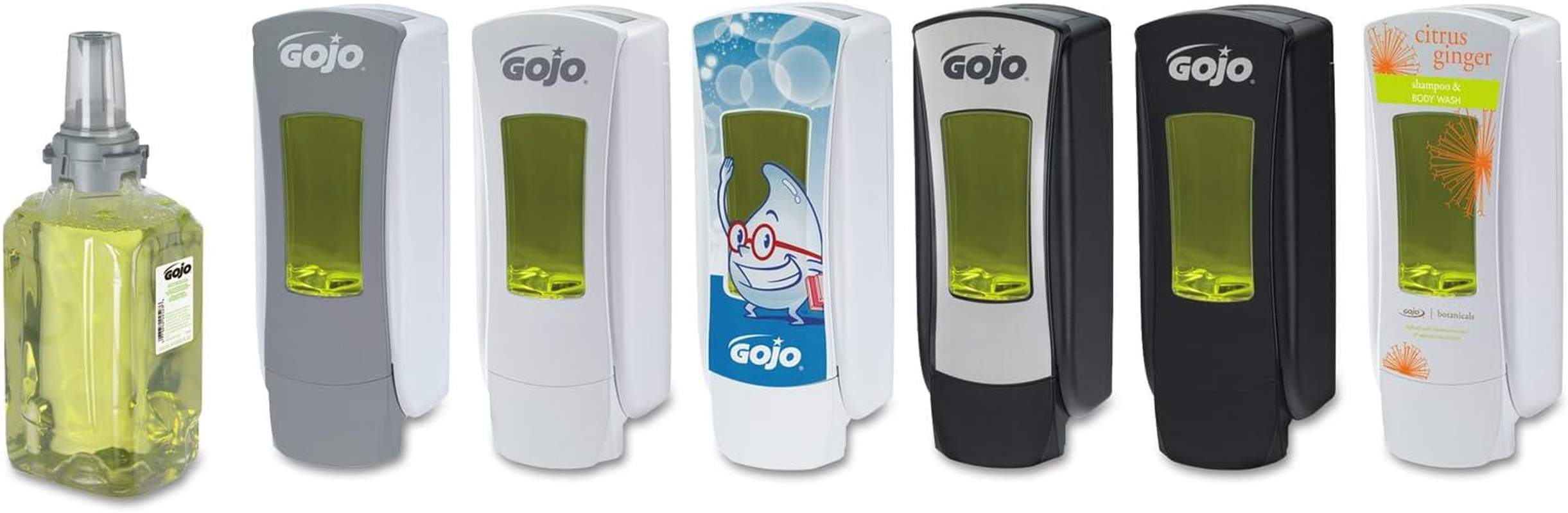 GOJO 8813-03 Citrus Ginger Foam Hand and Showerwash Citrus and Ginger Fragrance 1250Ml Refill Light Green (Case of 3) 1250 Ml