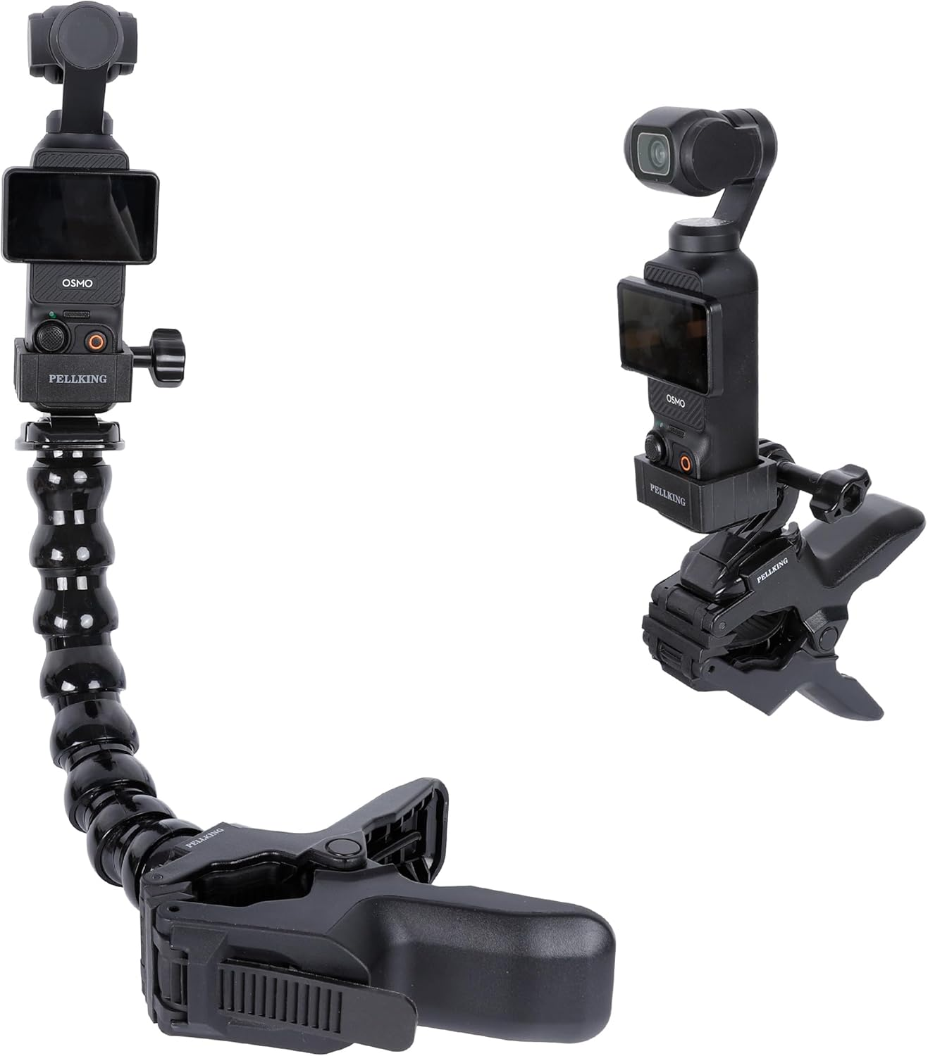 Pellking Gooseneck Super Clamp Mount for DJI Osmo Pocket 3 & Action Cameras