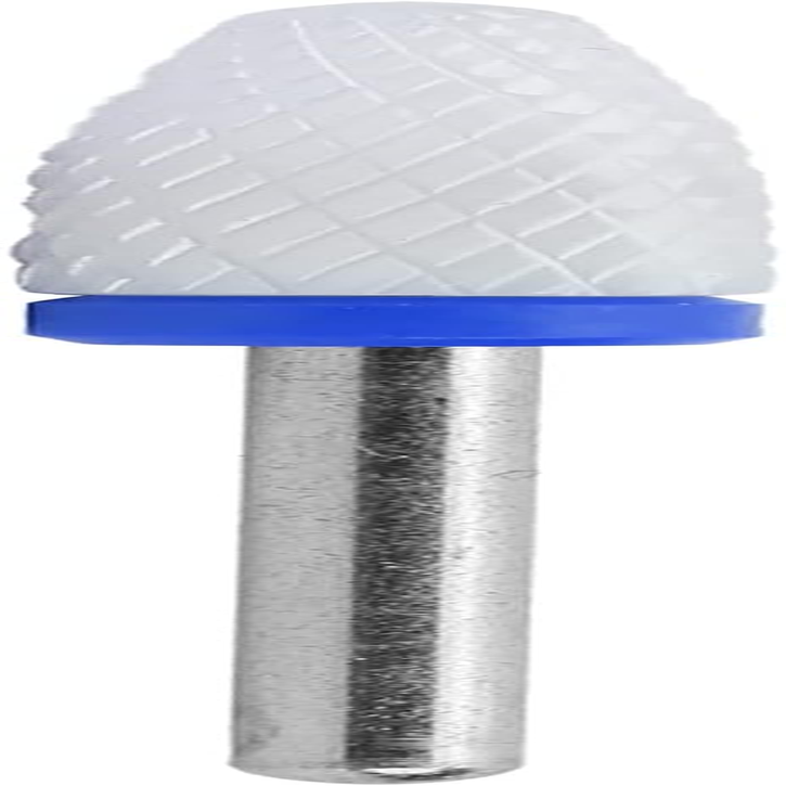 Sorandy Lightweight Portable Nail Drill Bit, Corn Head, Ceramic Parts, Easy to Use, Small Size, Intersection Stripes, Ideal for Nail Work from Carving to Polishing, Reshaping (Medium Grinding M Blue