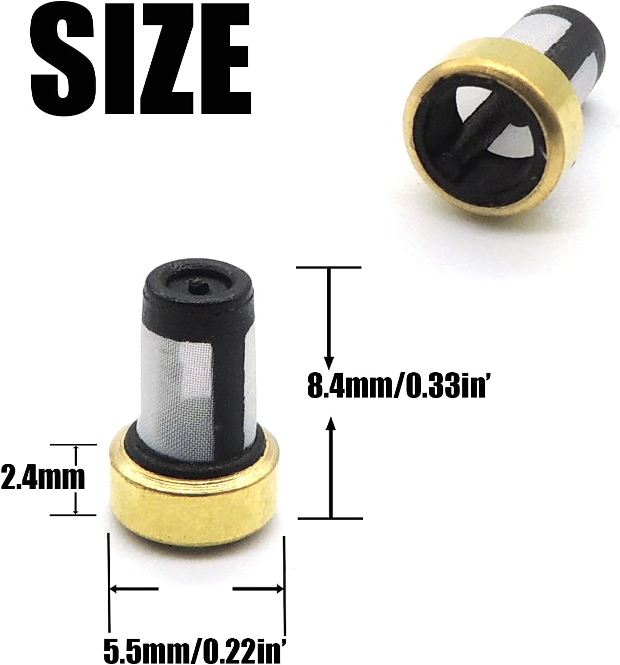 Hisport Fuel Injector Seal Kits Filter Baskets Repair Set CF109Y Compatible with Yamaha Marine[50 Set] image number 1