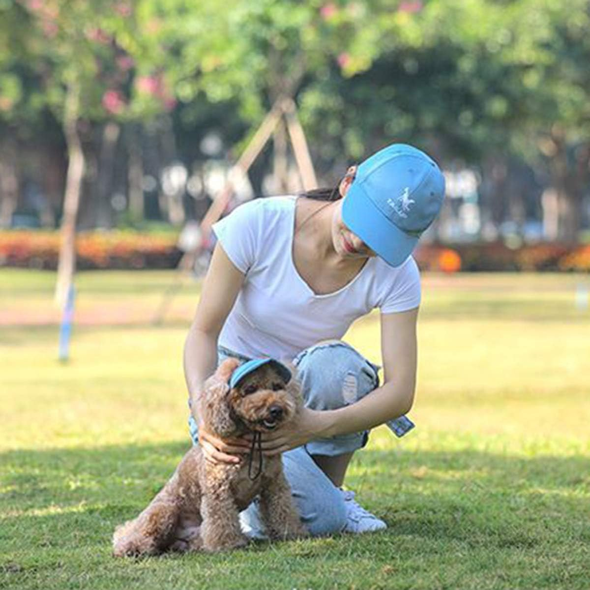 FAMKIT Dog Hat, Pet Baseball Cap, Sports Hat, Dog Mom Dad Family Matching Baseball Cap, Dog Hats, Sun Protection Hats with Ear Holes and Adjustable Strap image number 6