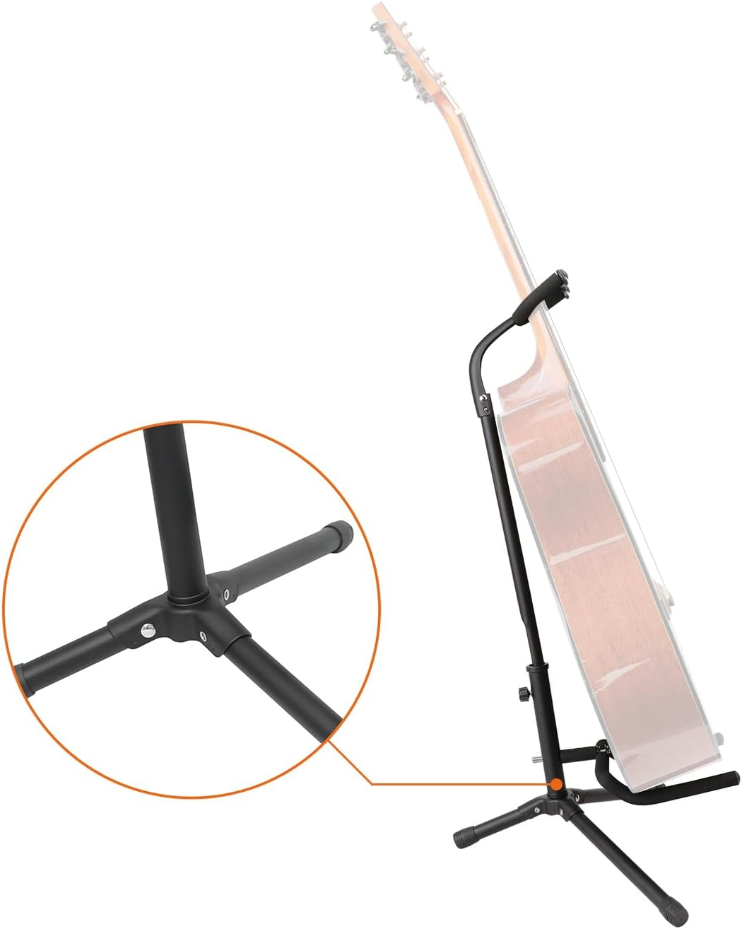 Amazon Basics Guitar Stand, Neck Support - for Home, Music Stores, Recording Studios, Display & Storage, Black