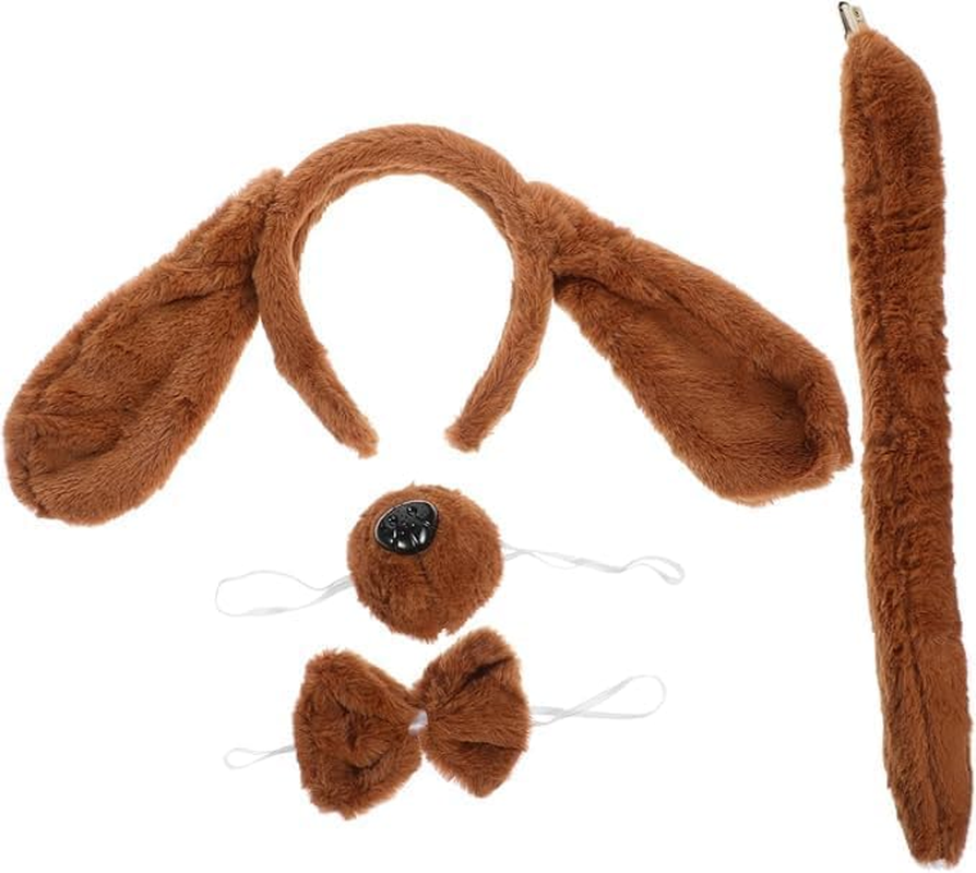 1 Set Dog Clothing Apparel Hair Bands Head Band Hairbands Headgear Costume Tails the Outfit Pet Ears Headband Party Decorative Headband Dog Cosplay Tail Headband Fabric Dog Element image number 3