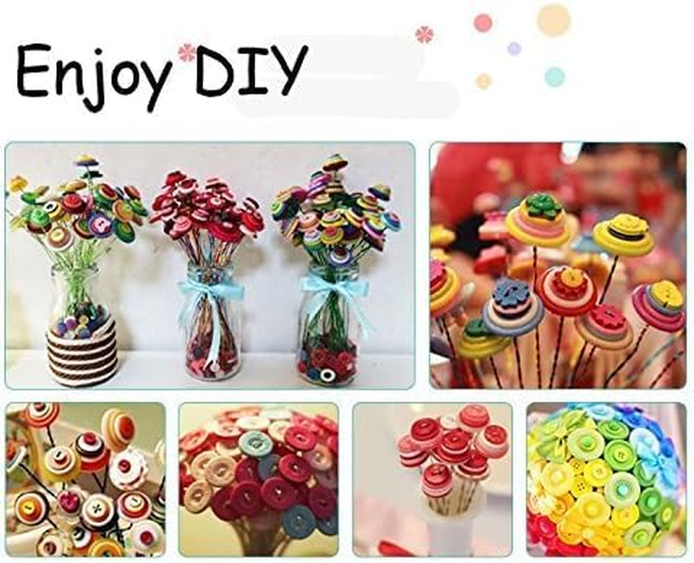500-700 PCS Assorted Mixed Colour Resin Buttons 2 and 4 Holes round Craft for Sewing DIY Crafts Manual Button Painting,Diy Handmade Ornament image number 5
