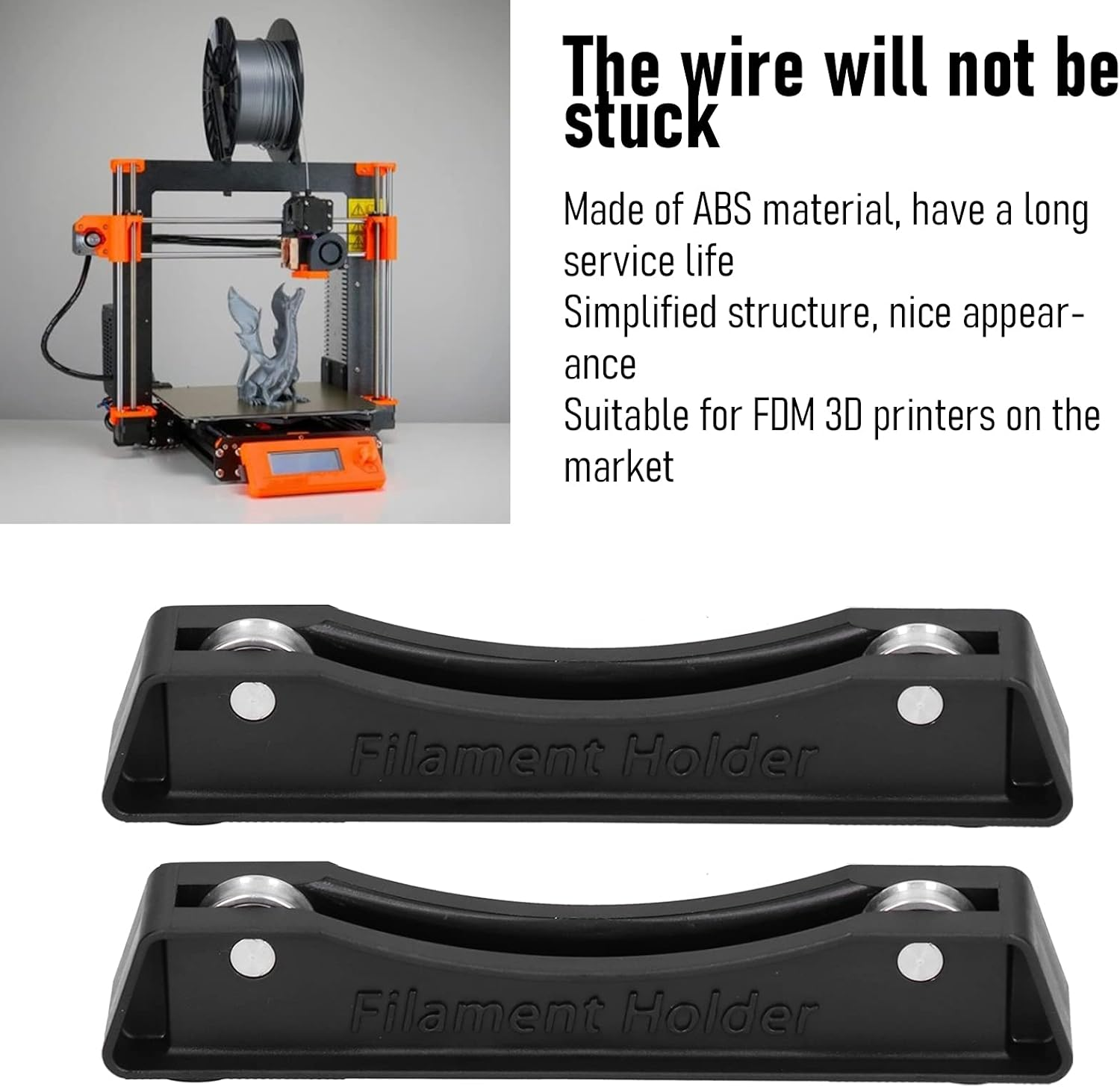 3D Printer Filament Spool Holder, T‑Shaped Chassis Filament Spool Holder with Bearing Design Nice Appearance for Support the 3D Printer for Most People image number 5