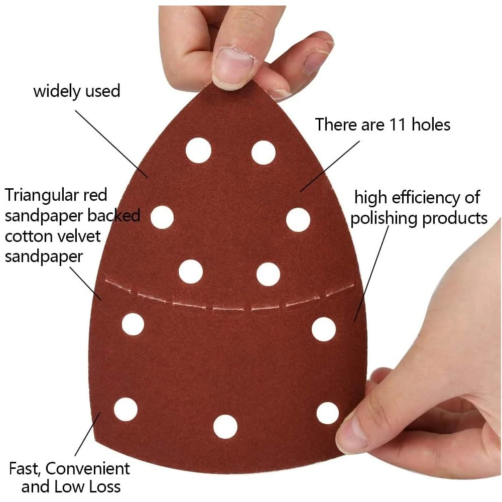 60X Sanding Sheets Triangle Mouse Detail Sander Pads 60 Grit image number 5
