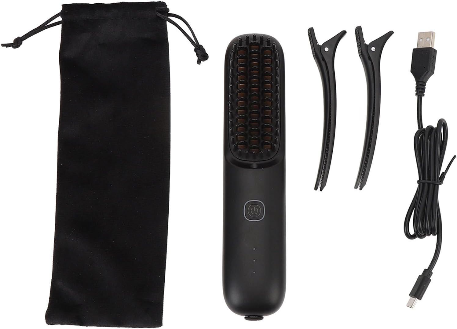 Cordless Hair Straightener Comb, Negative Ions, Dual MCH Ceramic Plates, Portable and Rechargeable for Hair Styling image number 2