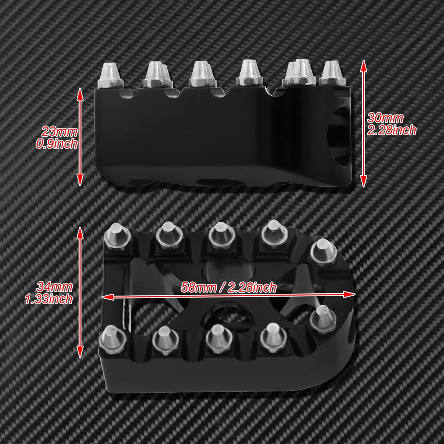 Motorcycle Gear Shifter Peg MX Style Shift Peg Anti-Skid Foot Pegs Fit for Harley Touring FLHX Softail Dyna Sportster XL Black image number 2