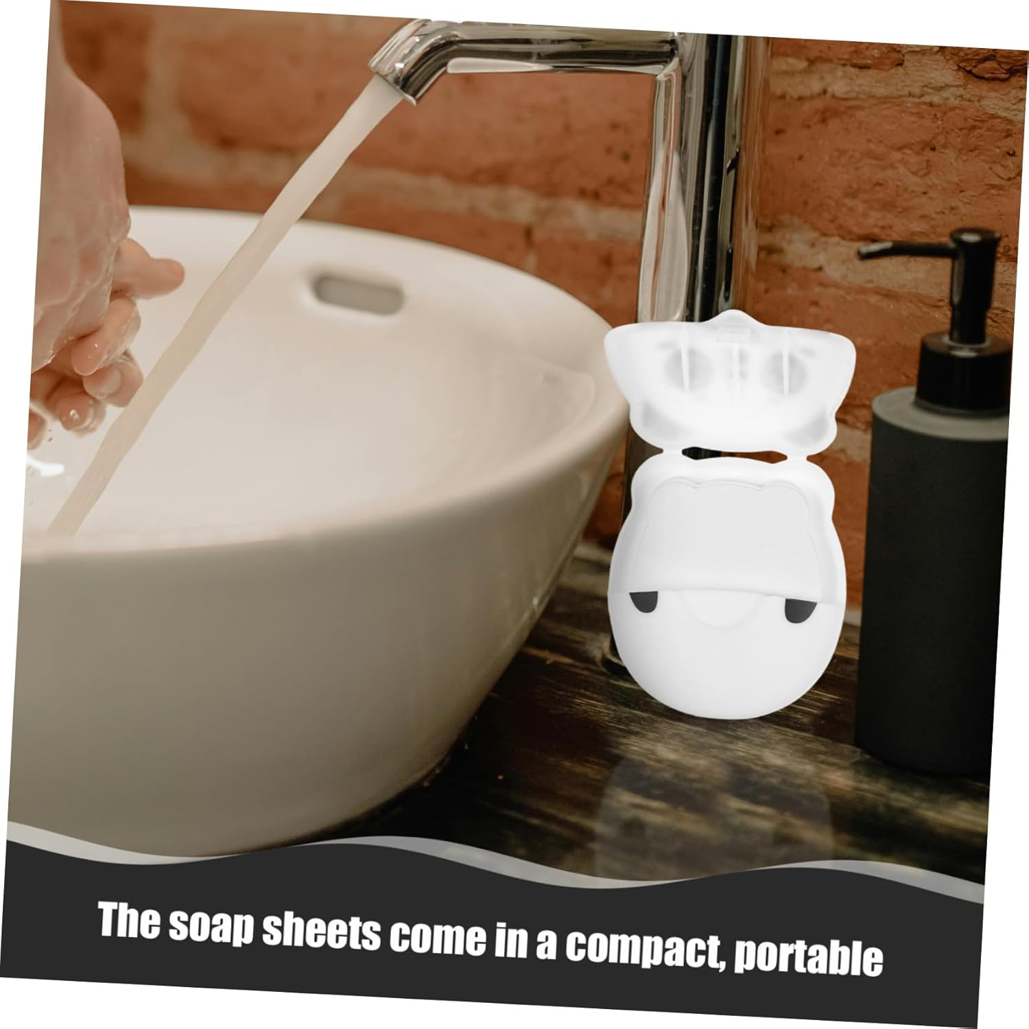 POPETPOP Cute Panda Portable Soap Sheets Reusable Hand Soap for Travel for Outdoor Use for Hygiene the Go image number 2