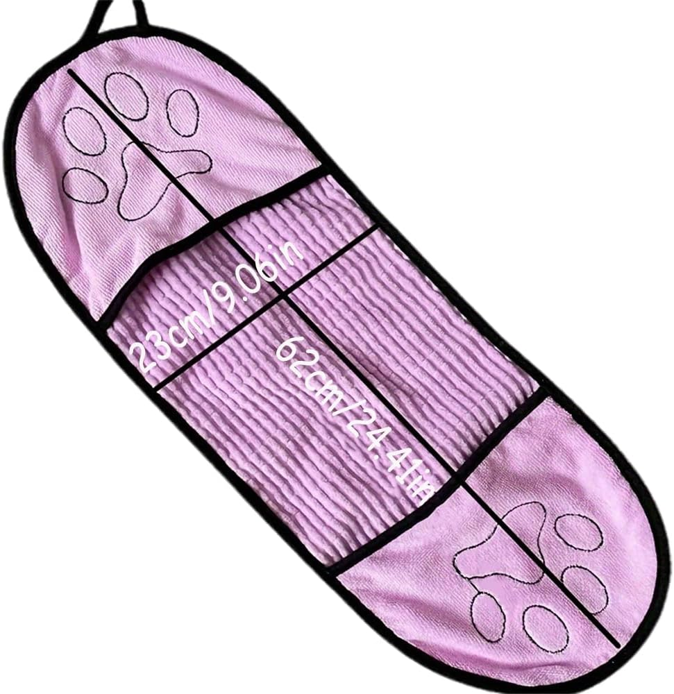 Caiyuangj Pet Bath Towel, Pet Towel, Microfibre Pet Bath Towel, Microfibre Towels for Dogs Cats, Quick-Drying Pet Drying Towel for Cats, Pets (Purple)