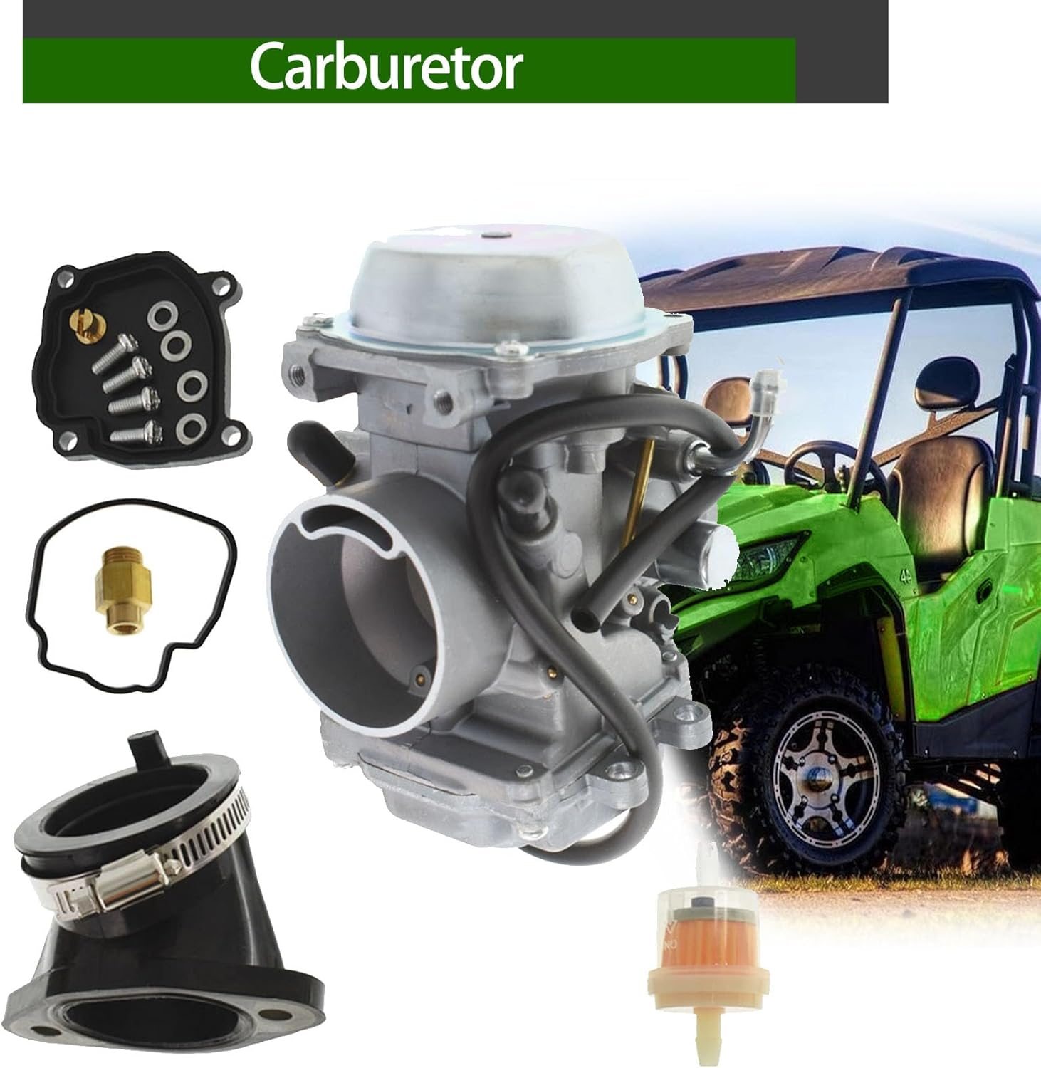 ALL-CARB Carburetor with Intake Boot Replacement for Polaris Hawkeye 300 400 Magnum 425 Worker 500 Carb image number 4