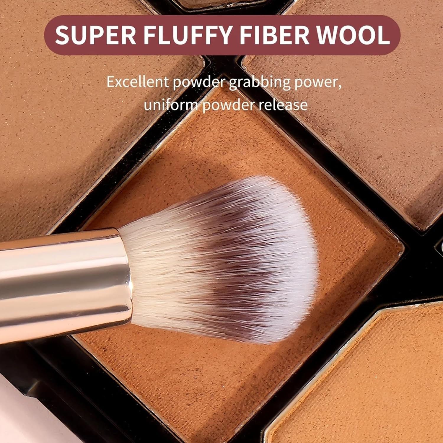 FLYTIN 5 Piece Double Head Makeup Brush Set - Foundation & Angled Concealer Brush for Flawless Base, Cream & Liquid Products, Professional Cosmetic Brushes for Perfect Blending (Gold) - Pink image number 5